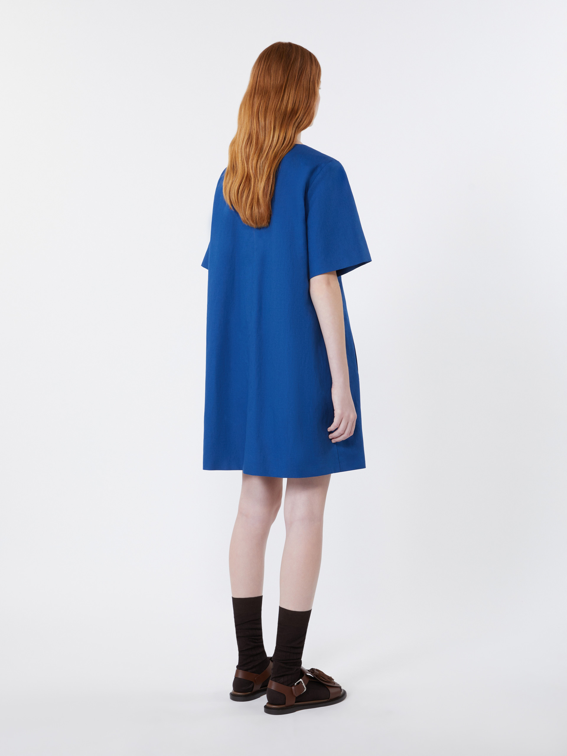 Abito corto in canvas di cotone e lino - Weekend Max Mara - 3