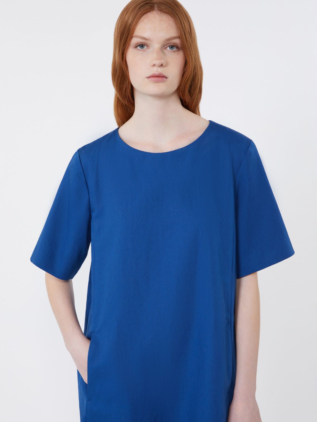 Abito corto in canvas di cotone e lino - Weekend Max Mara - 4