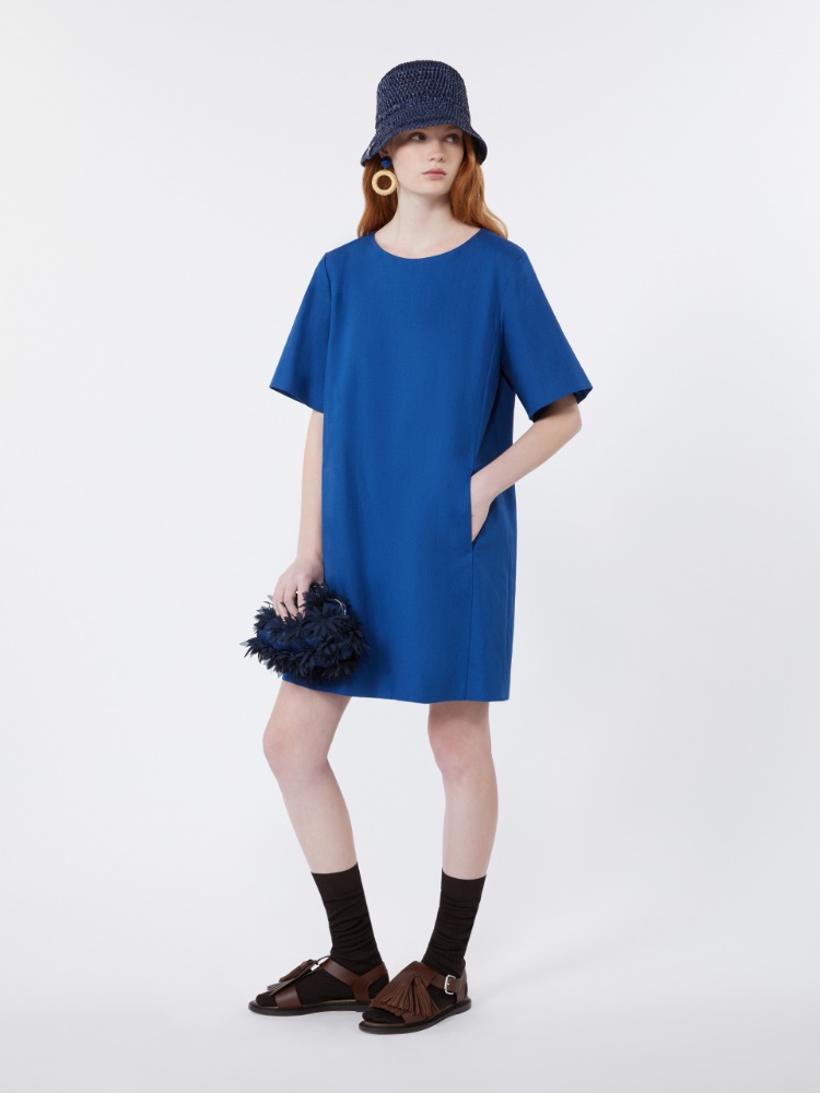 Abito corto in canvas di cotone e lino - Weekend Max Mara
