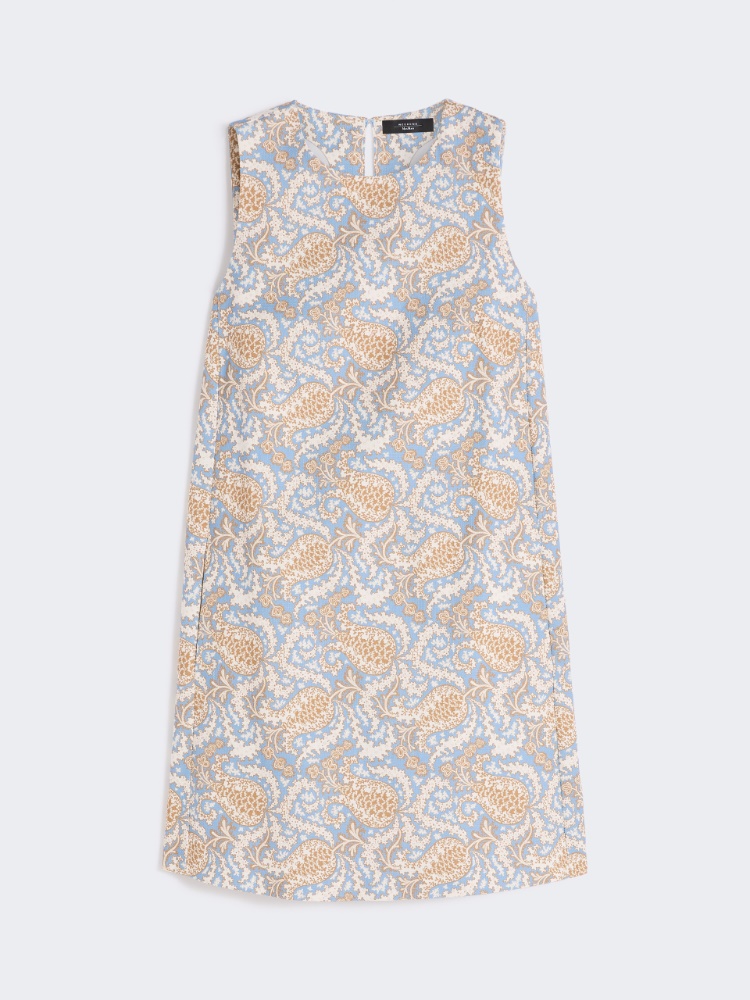 Printed cotton basketweave A-line dress - LIGHT BLUE - Weekend - 2