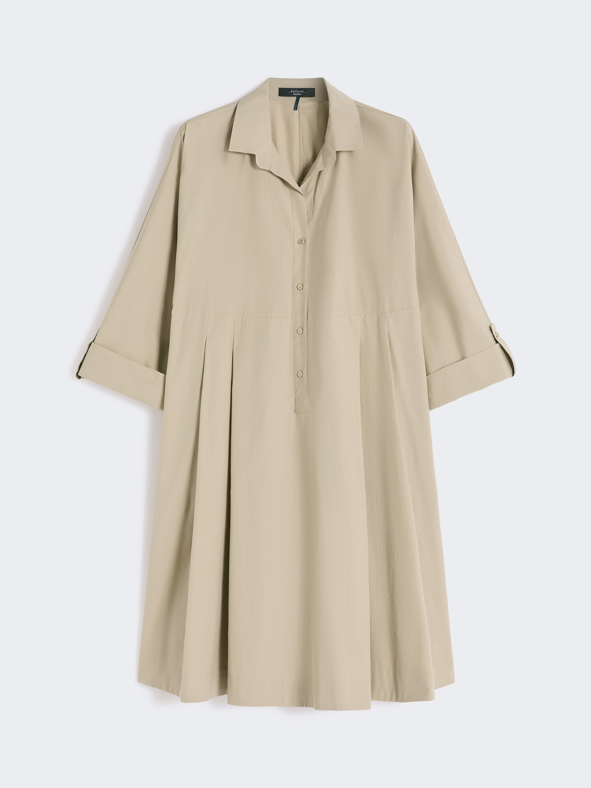 Flared cotton-poplin dress - SAND - Weekend Max Mara - 5