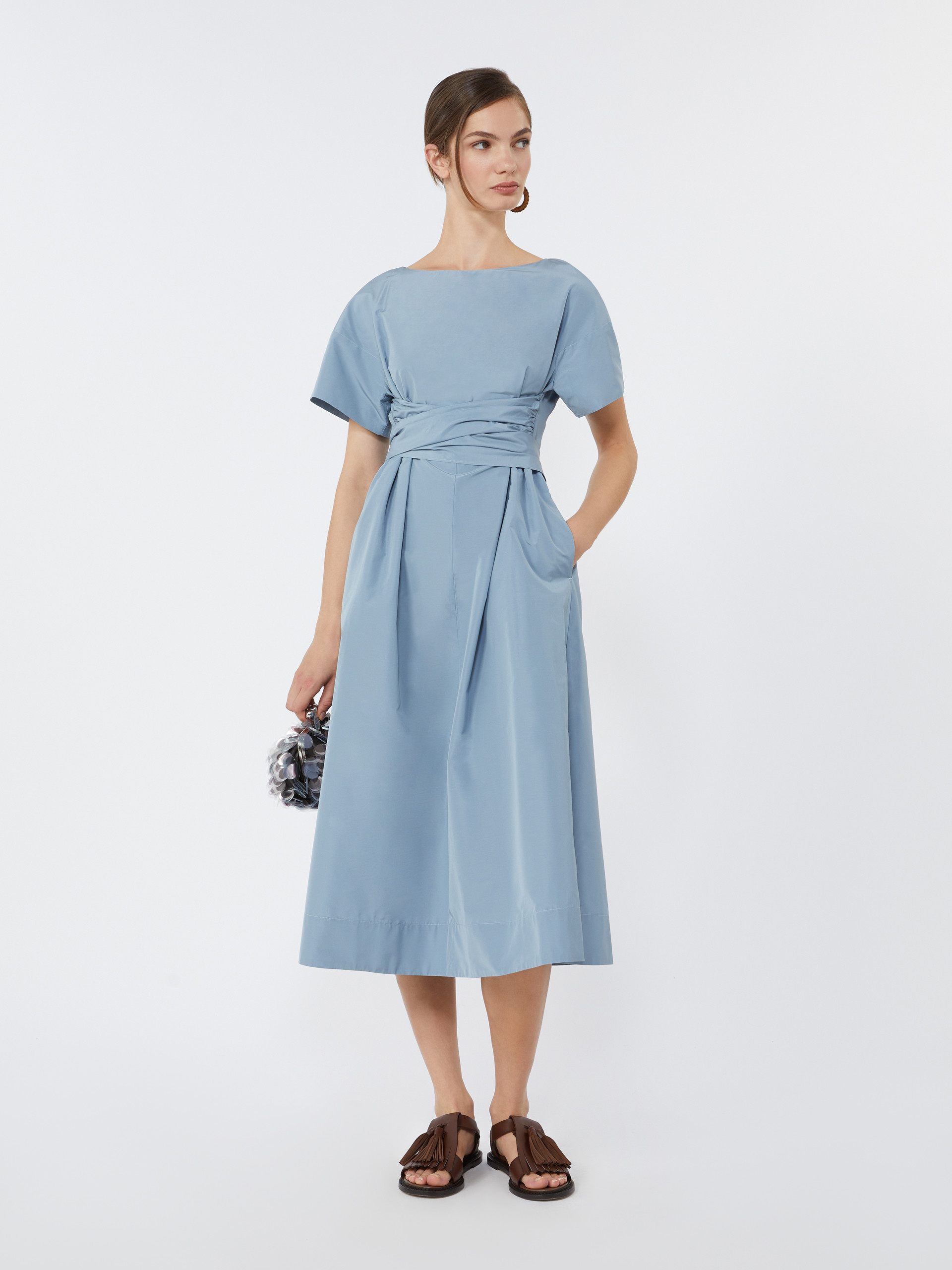 Flared taffeta dress - LIGHT BLUE - Weekend Max Mara