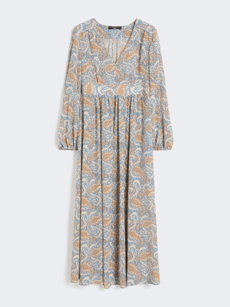 Printed silk dress - LIGHT BLUE - Weekend - 2