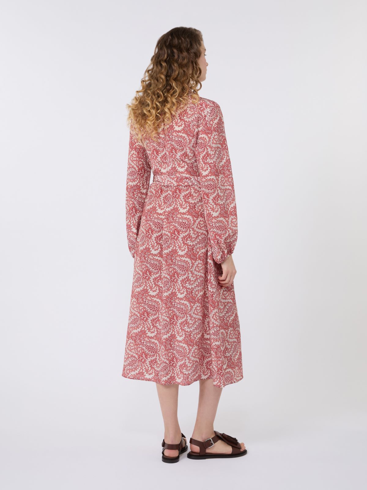 Printed silk shirt dress - CHERRY - Weekend - 3