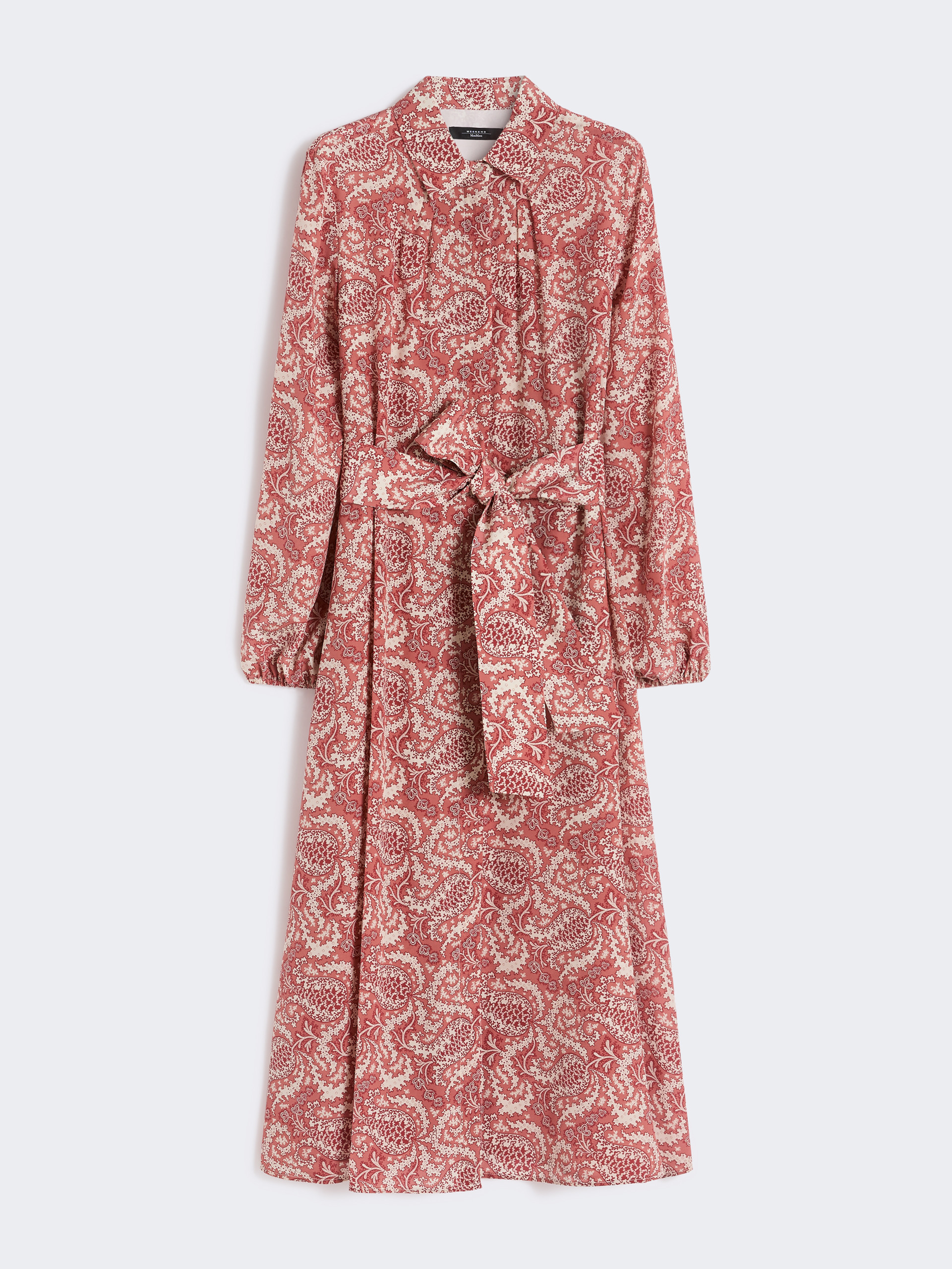 Printed silk shirt dress - CHERRY - Weekend Max Mara - 5