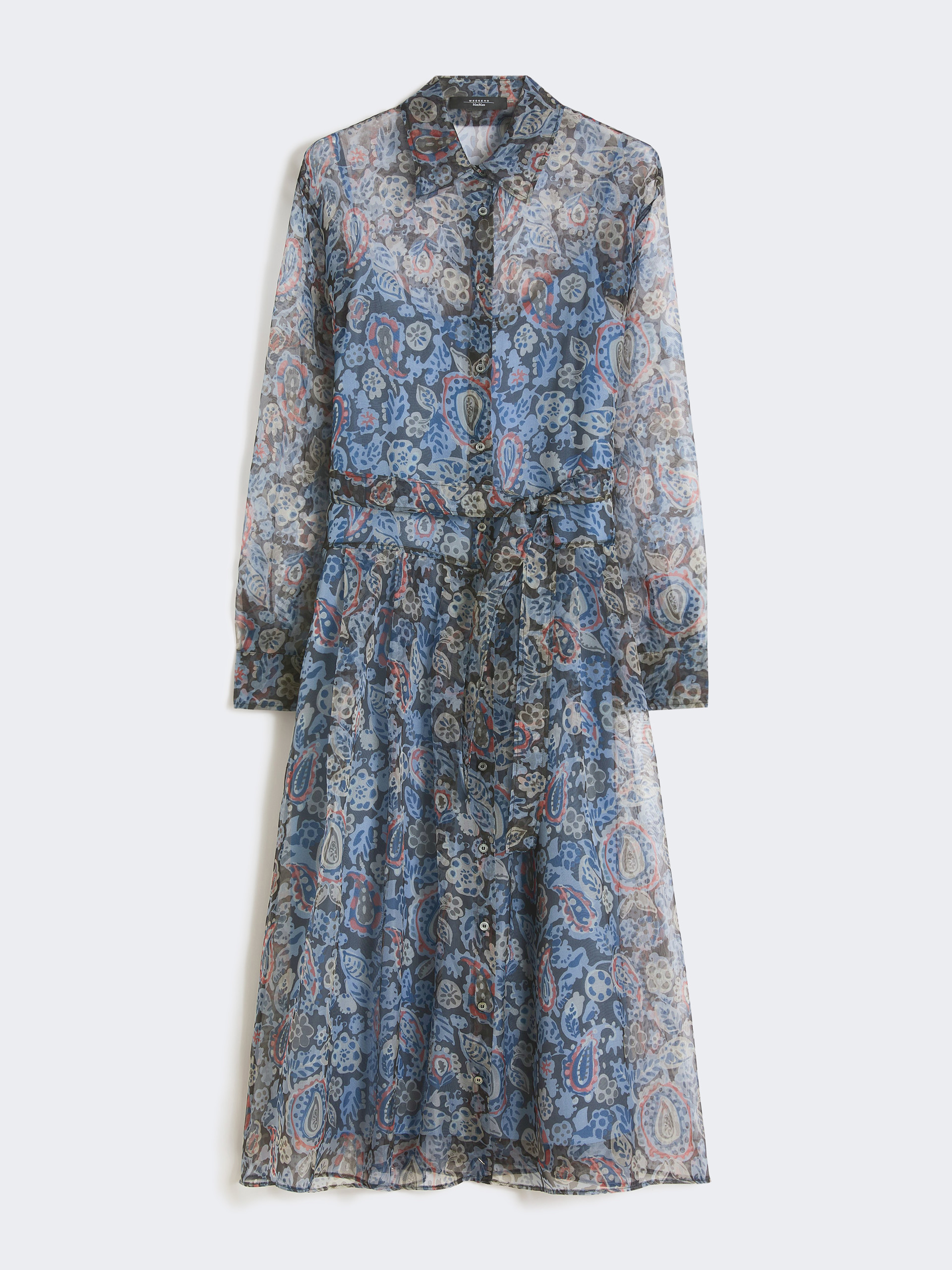 Printed silk shirt dress - LIGHT BLUE - Weekend Max Mara - 5
