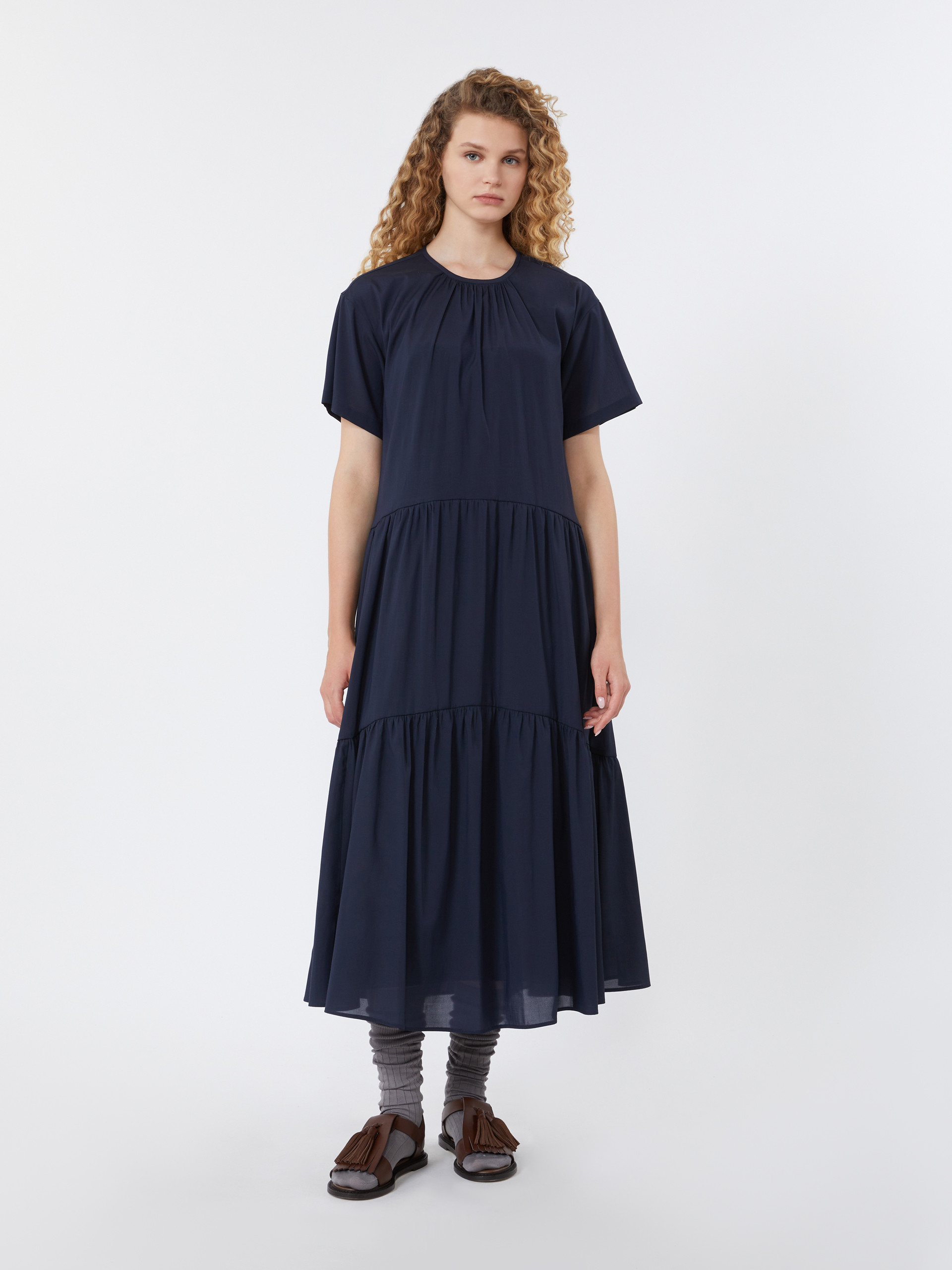 Technical cotton canvas dress - NAVY - Weekend Max Mara - 2