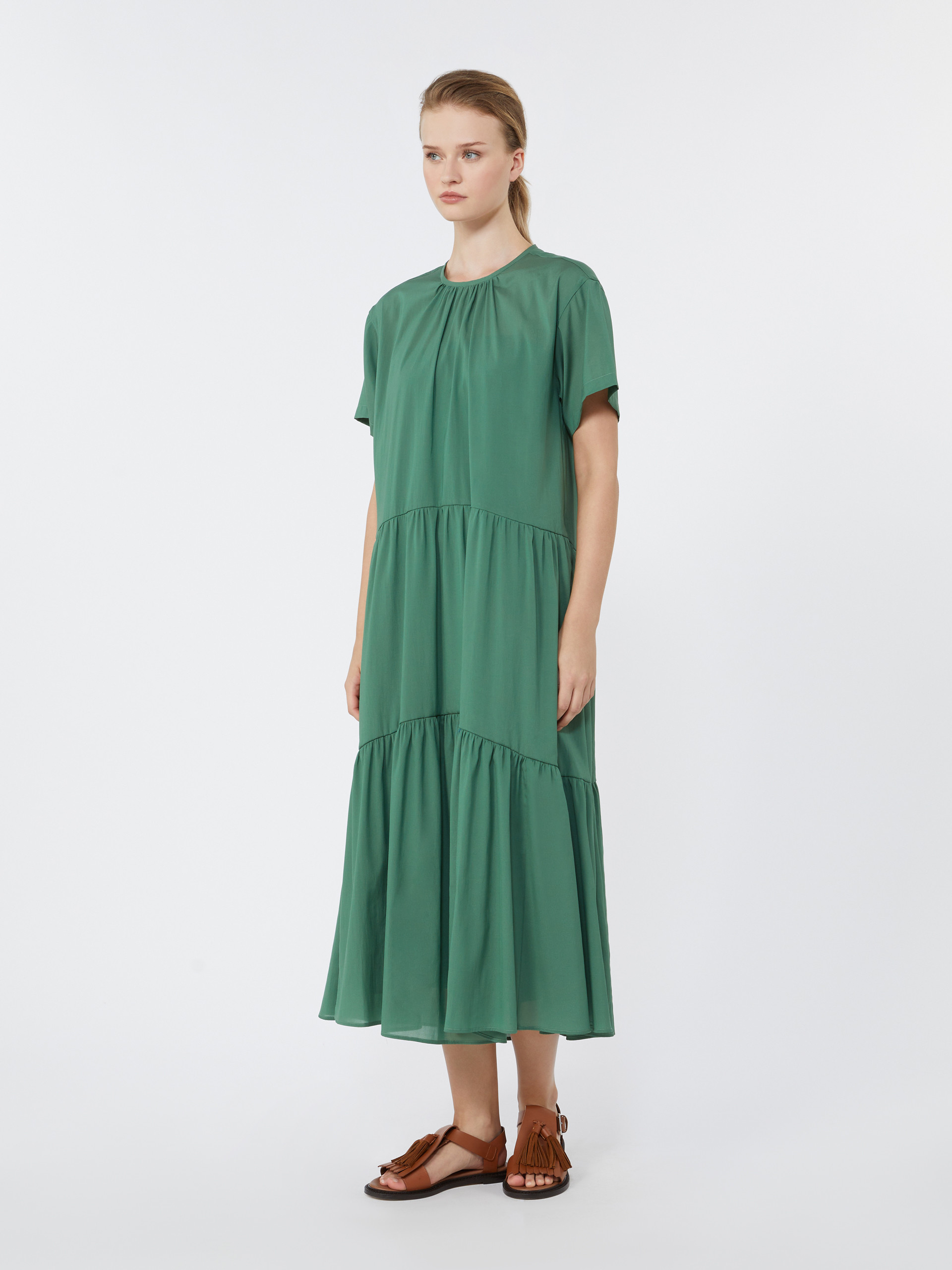 Technical cotton canvas dress - GREEN - Weekend Max Mara - 2
