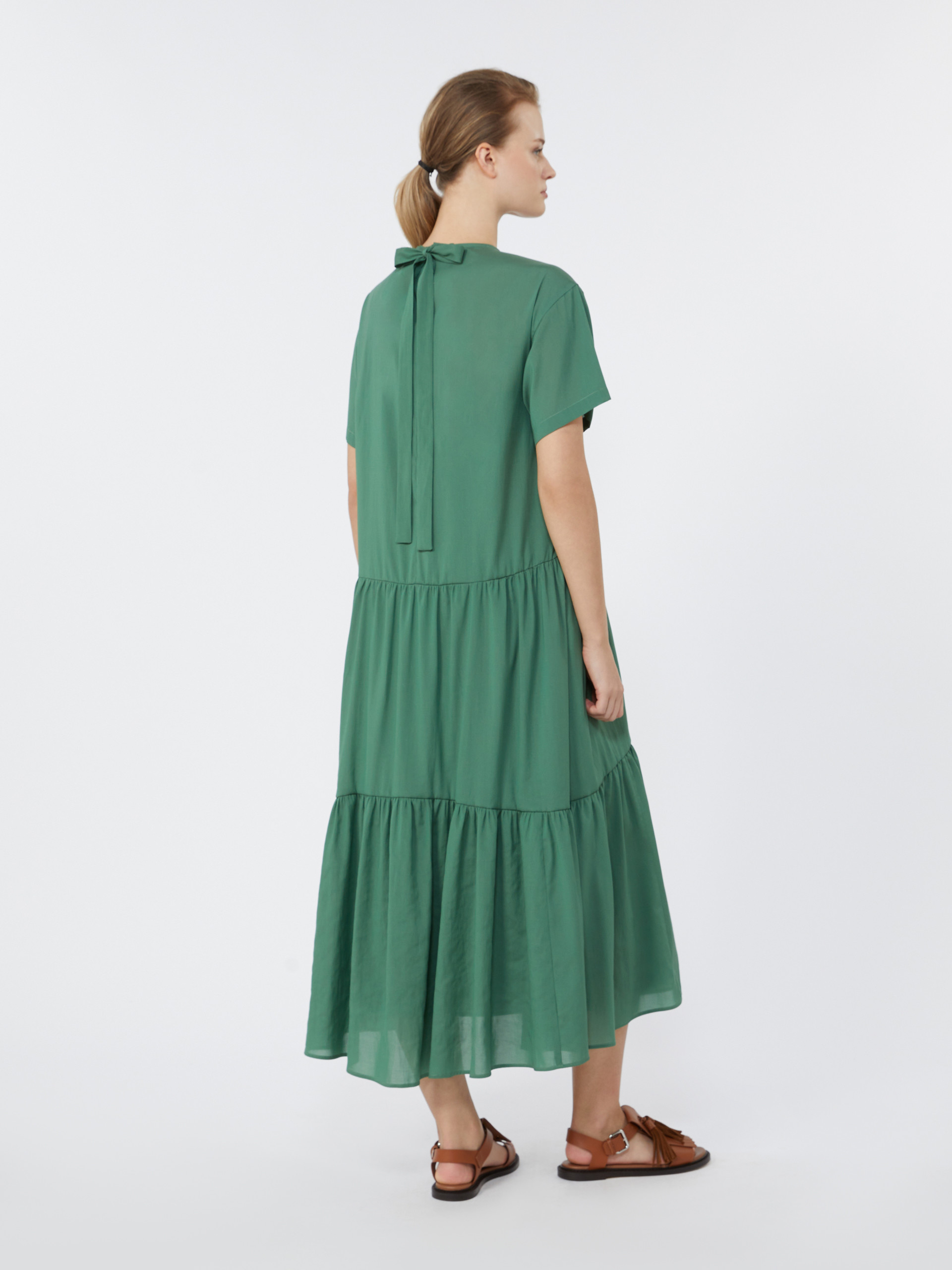 Technical cotton canvas dress - GREEN - Weekend Max Mara - 3