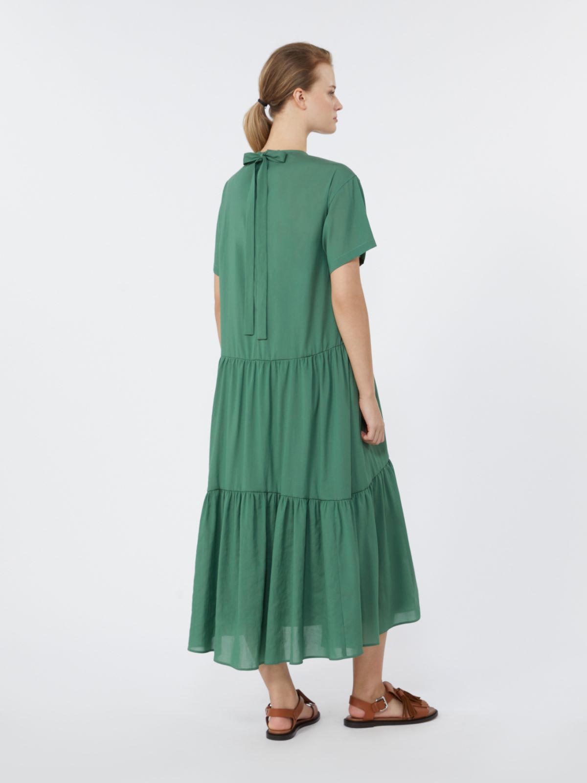 Technical cotton canvas dress - GREEN - Weekend - 3