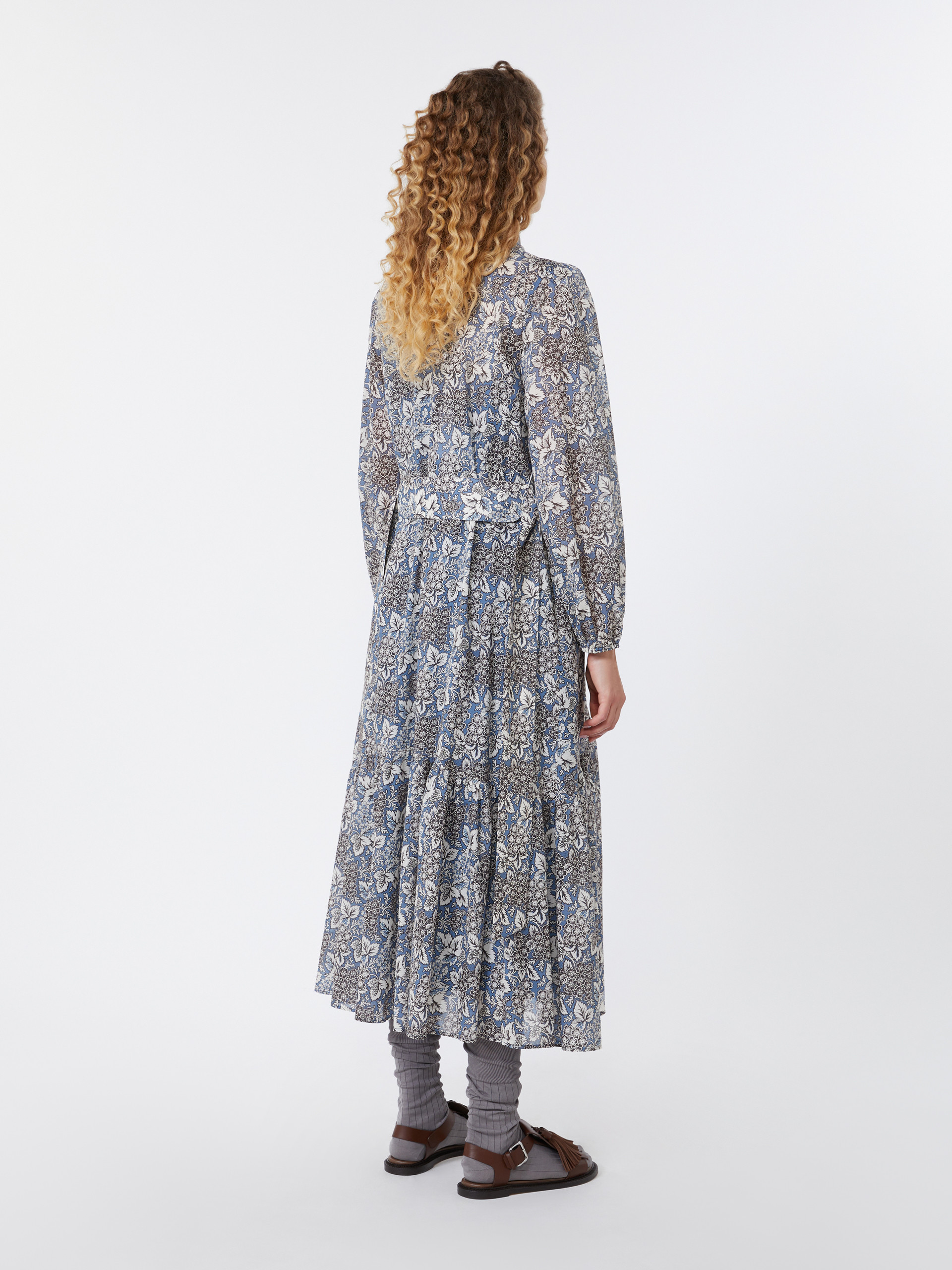 Voile patterned shirt dress - NAVY - Weekend Max Mara - 3