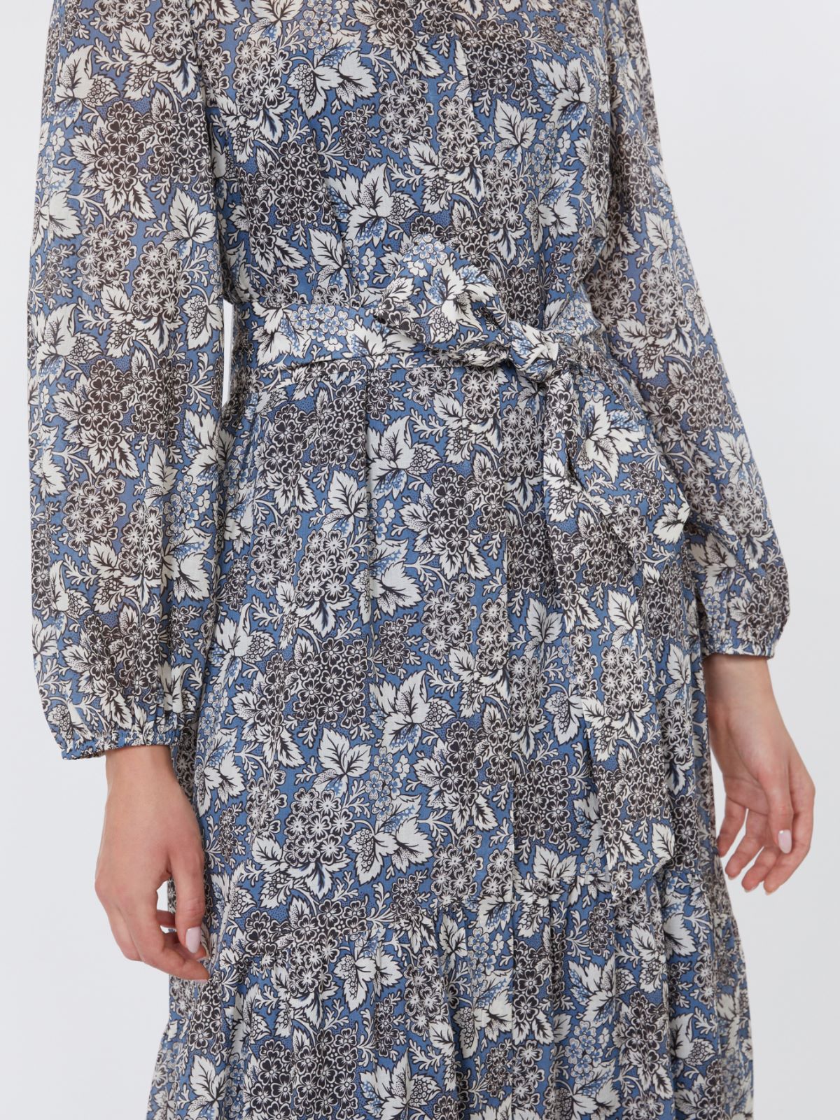 Voile patterned shirt dress - NAVY - Weekend - 4