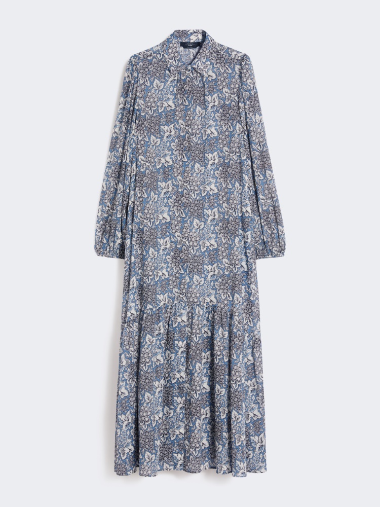 Voile patterned shirt dress - NAVY - Weekend - 6
