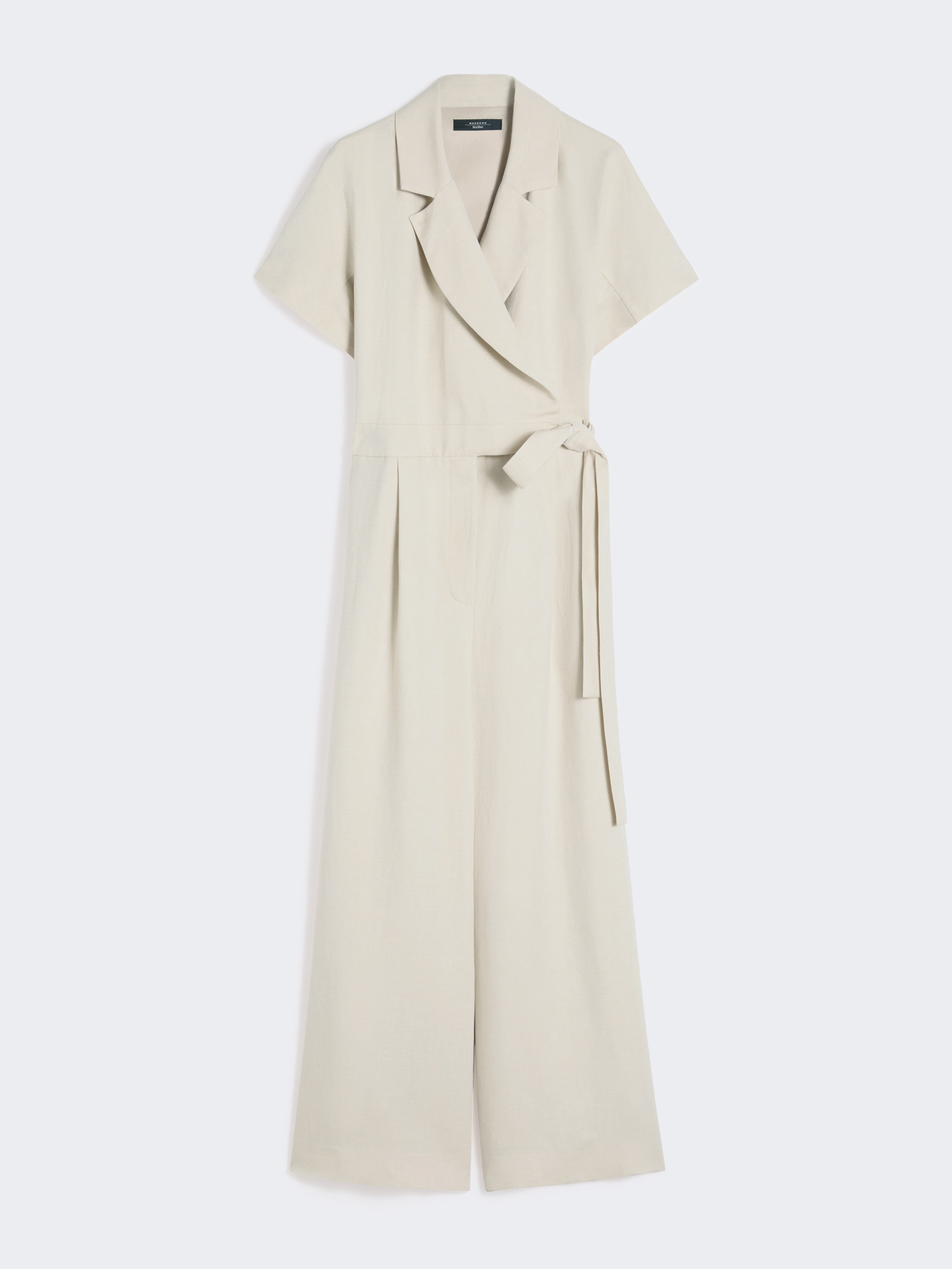 Viscose and linen batavia jumpsuit - BEIGE - Weekend Max Mara - 5