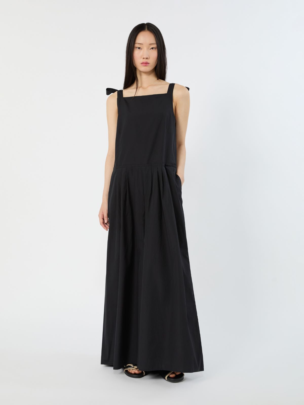 Cotton poplin jumpsuit - BLACK - Weekend - 2