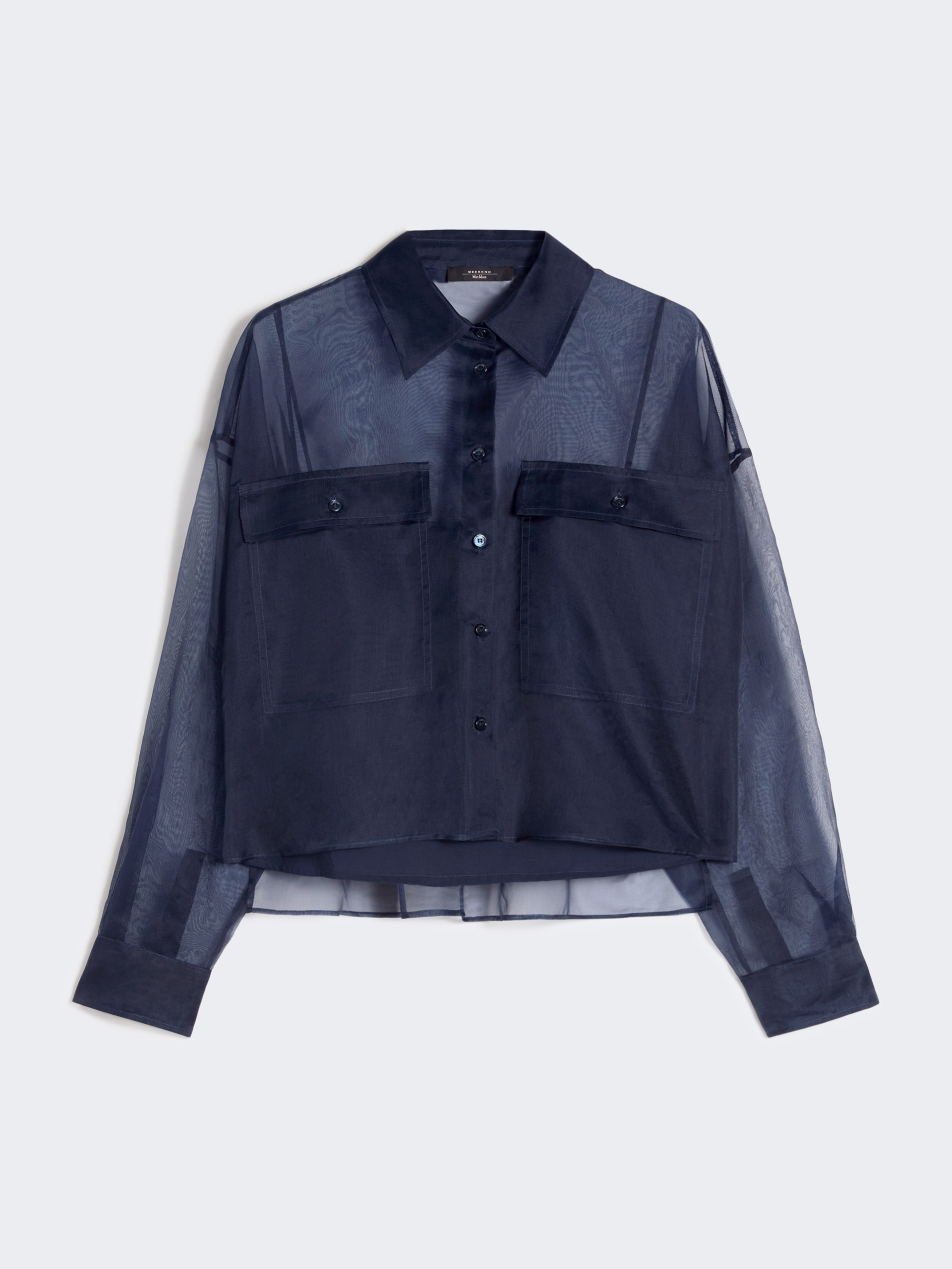 Silk organza shirt - NAVY - Weekend Max Mara - 5