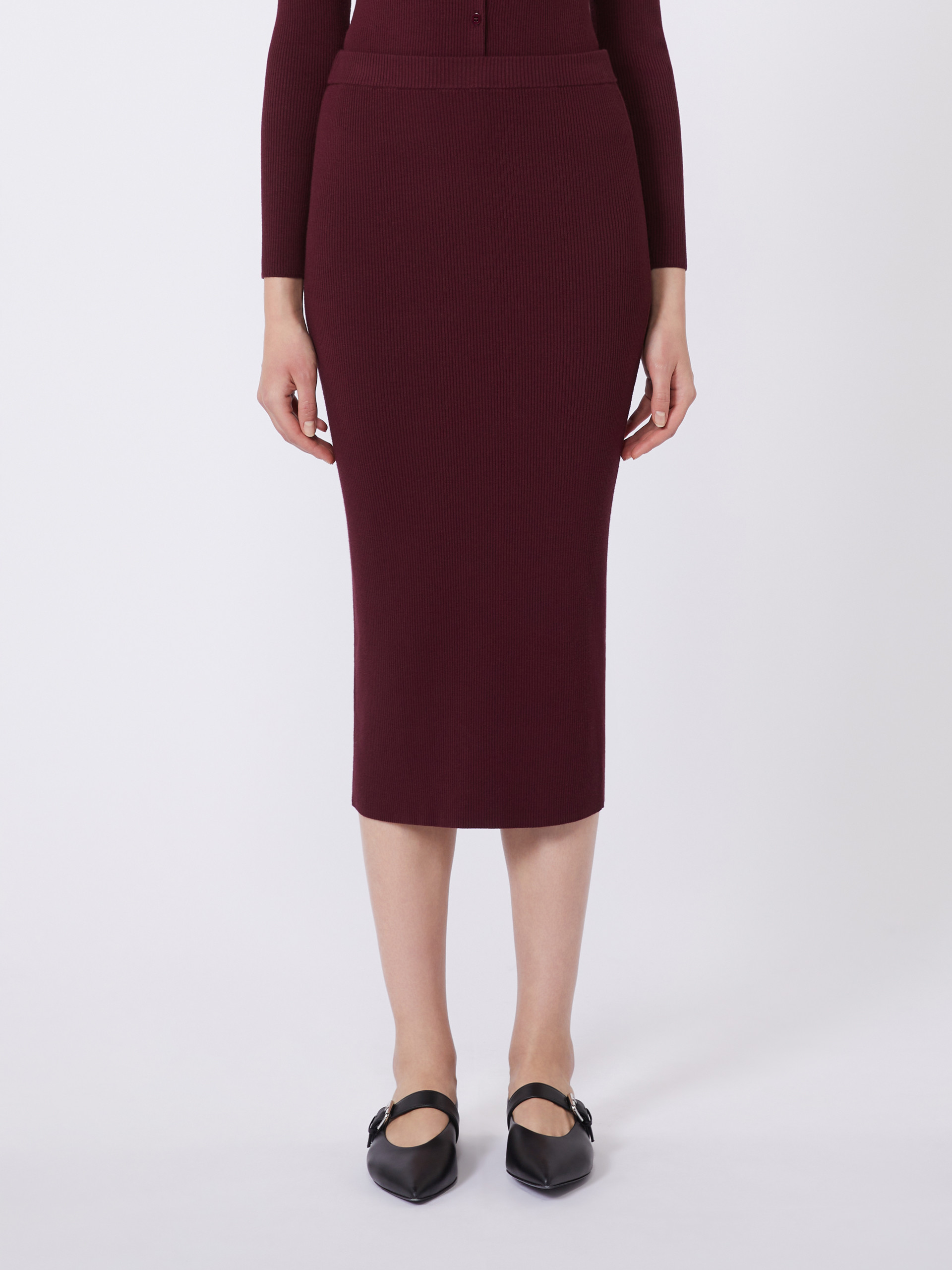 Viscose pencil skirt - BORDEAUX - Weekend Max Mara - 2