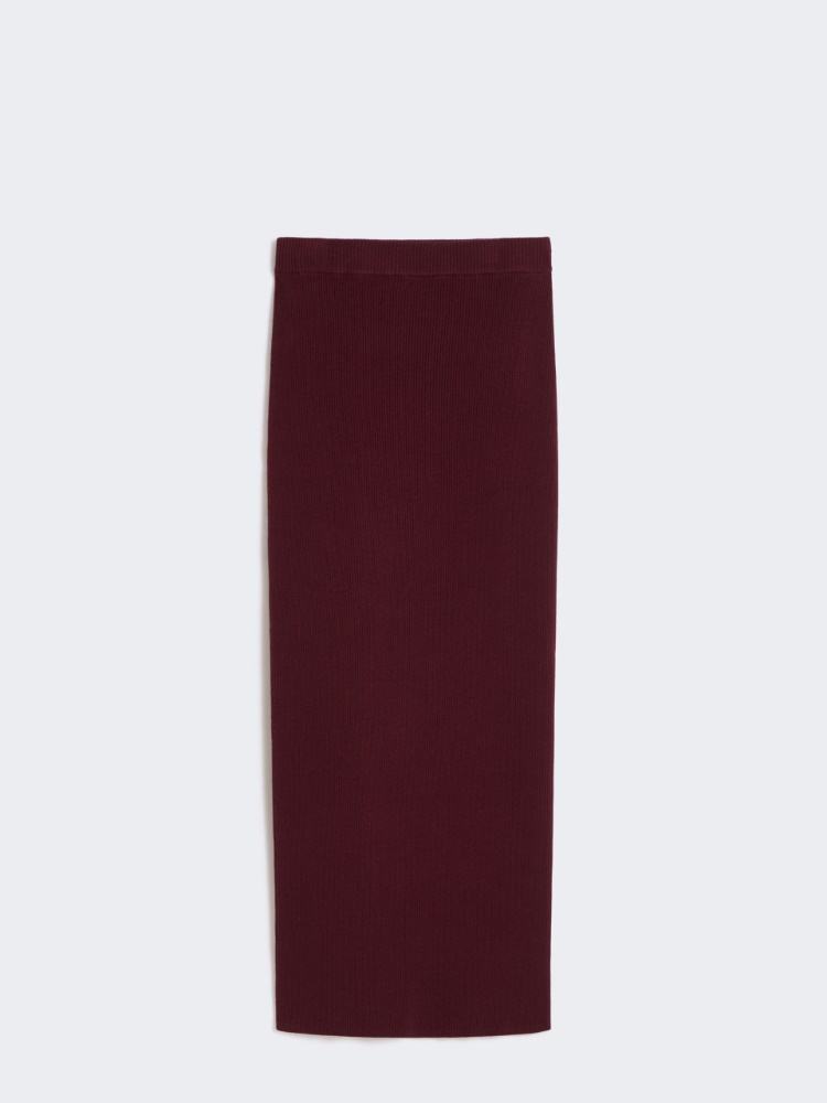 Viscose pencil skirt - BORDEAUX - Weekend - 2