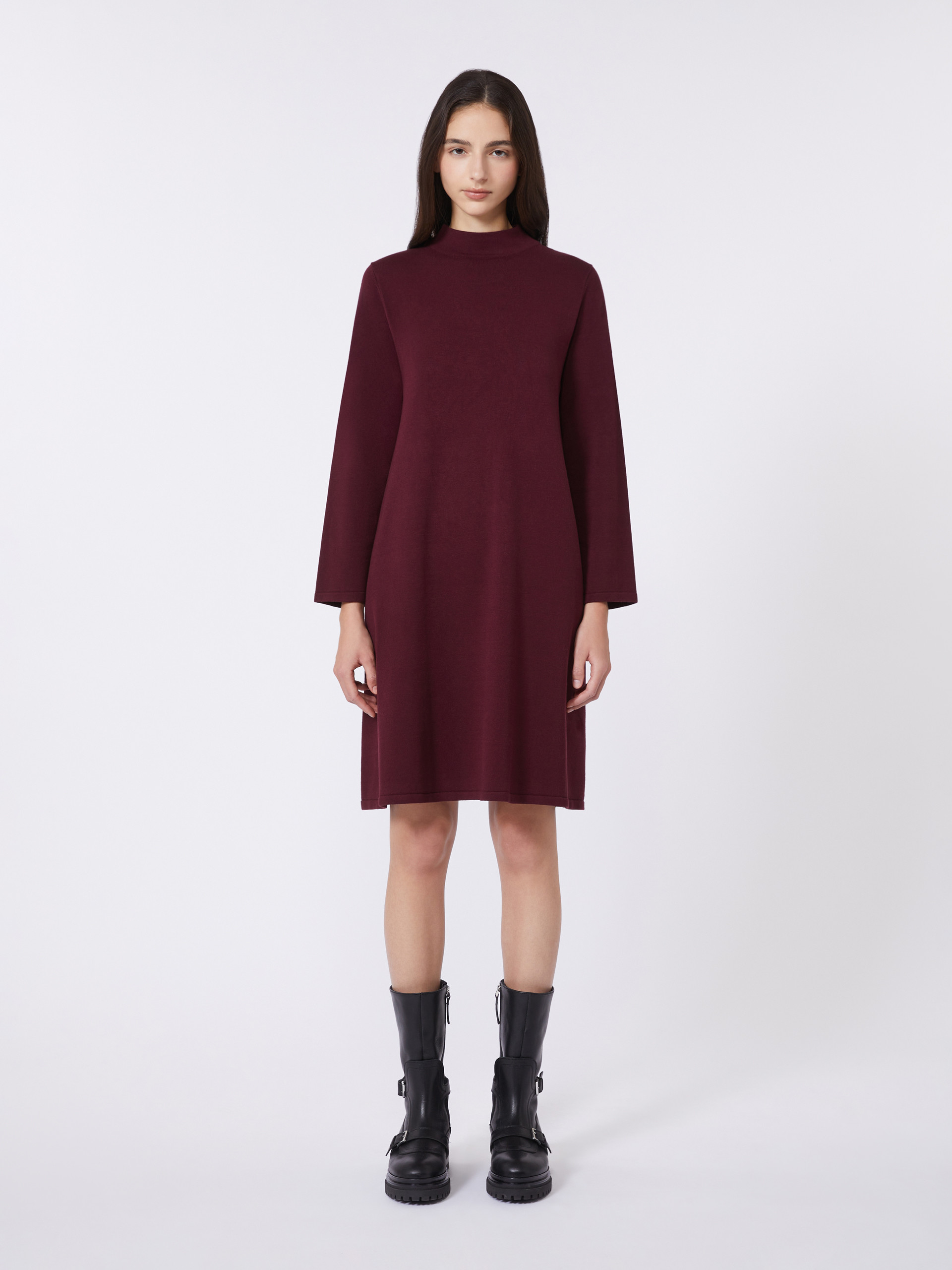 Stretch viscose yarn dress - BORDEAUX - Weekend Max Mara - 2