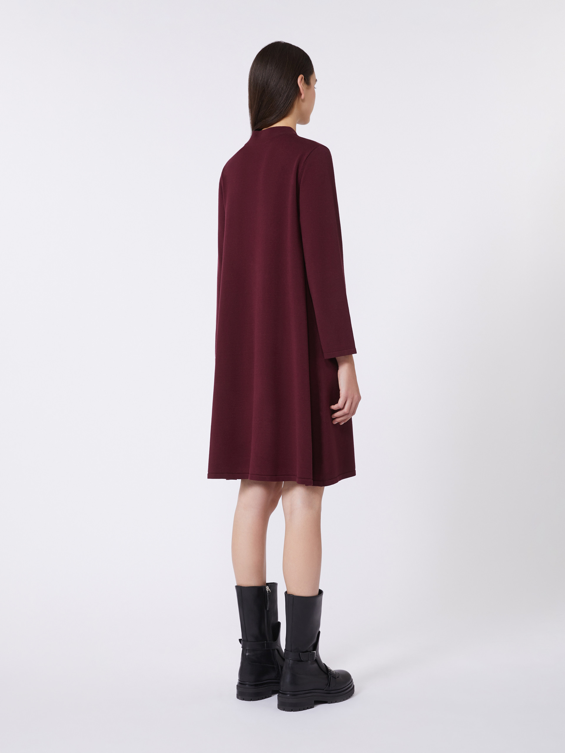Stretch viscose yarn dress - BORDEAUX - Weekend Max Mara - 3