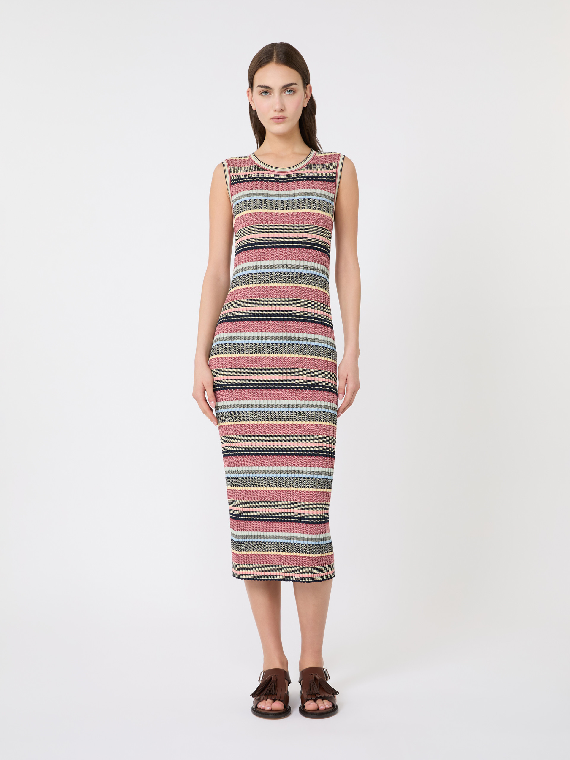 Viscose yarn midi dress - MULTICOLOUR - Weekend Max Mara - 2