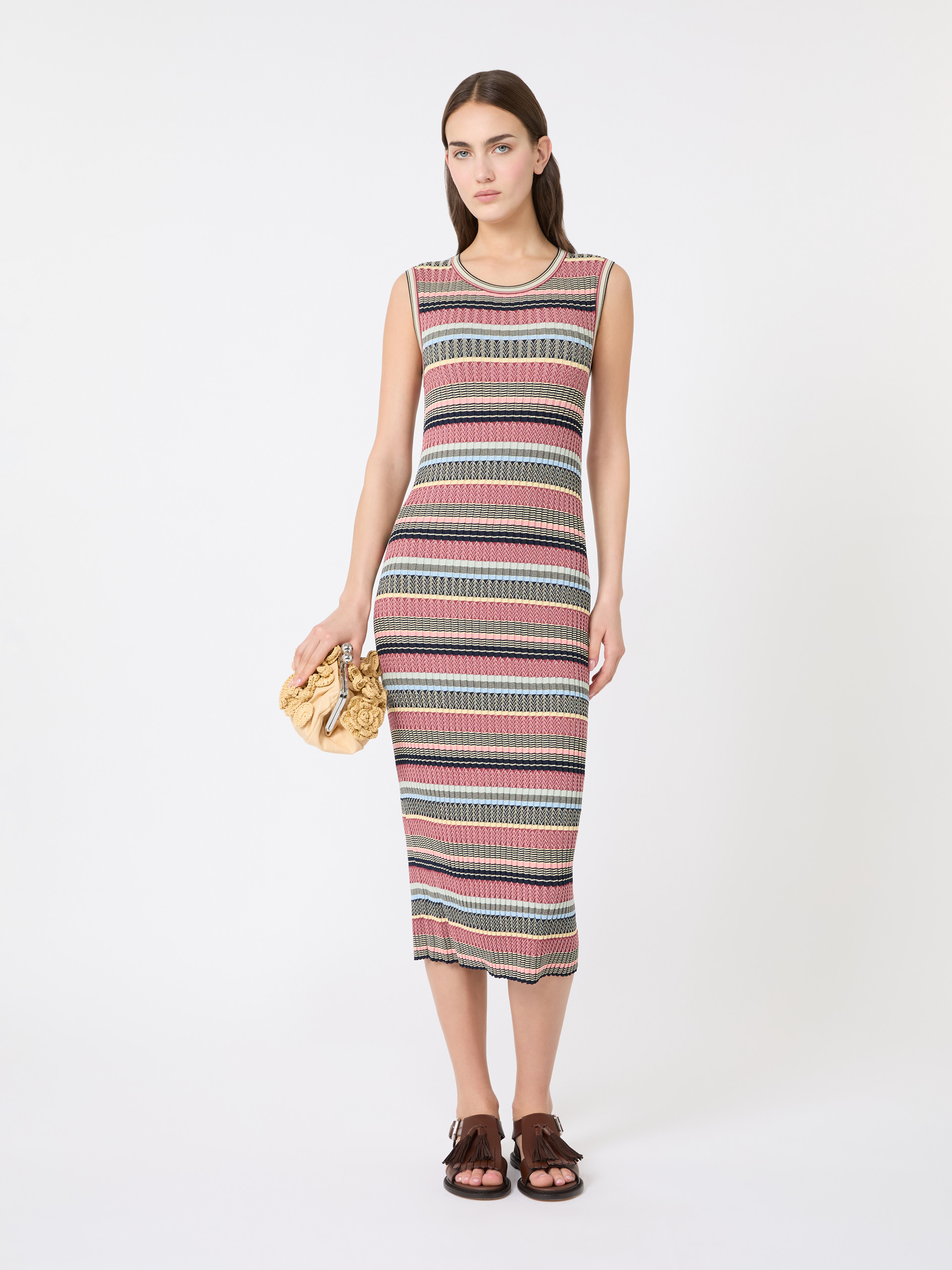 Viscose yarn midi dress - MULTICOLOUR - Weekend Max Mara
