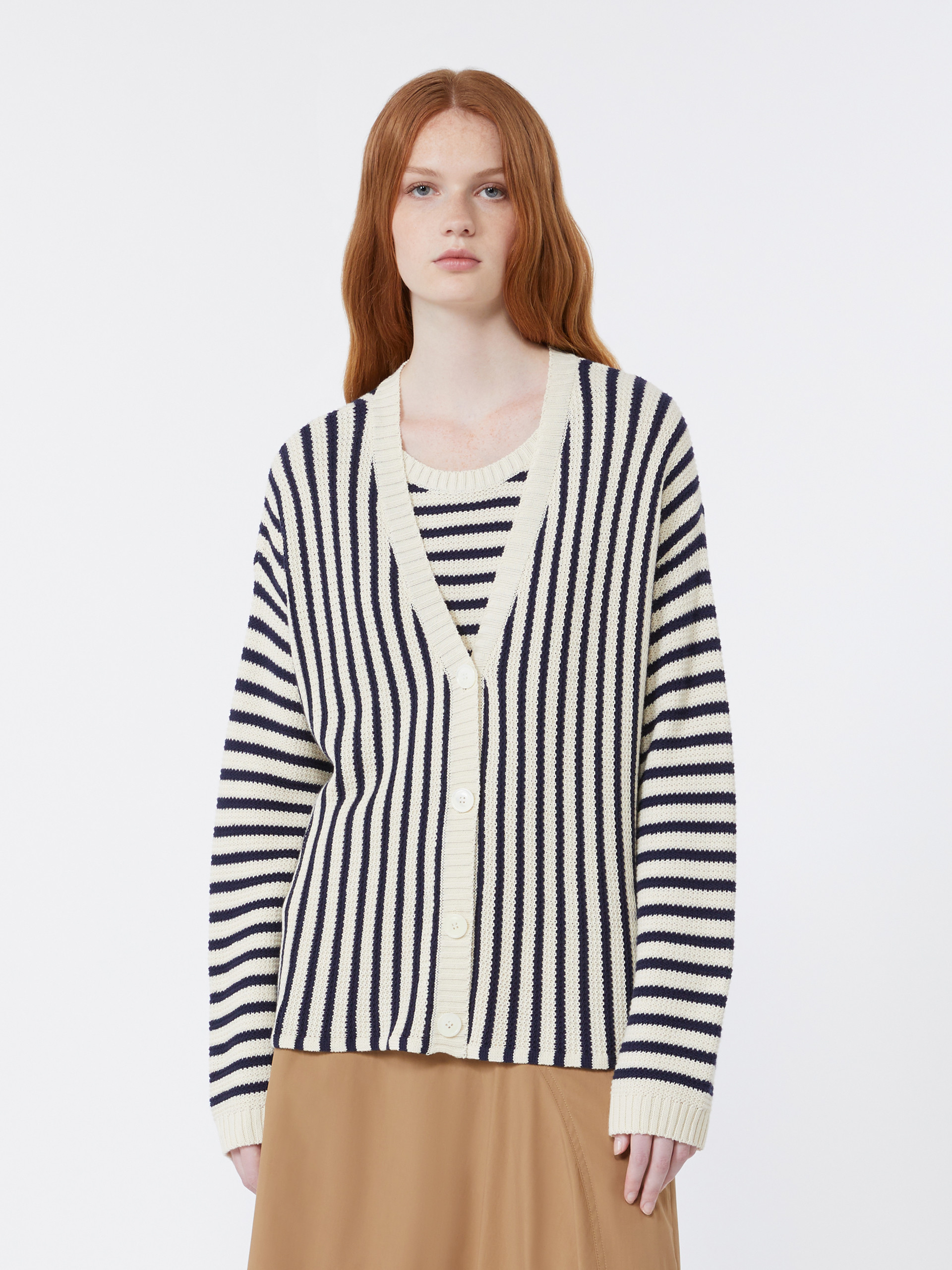 Cotton cordonnet cardigan - NAVY - Weekend Max Mara - 2