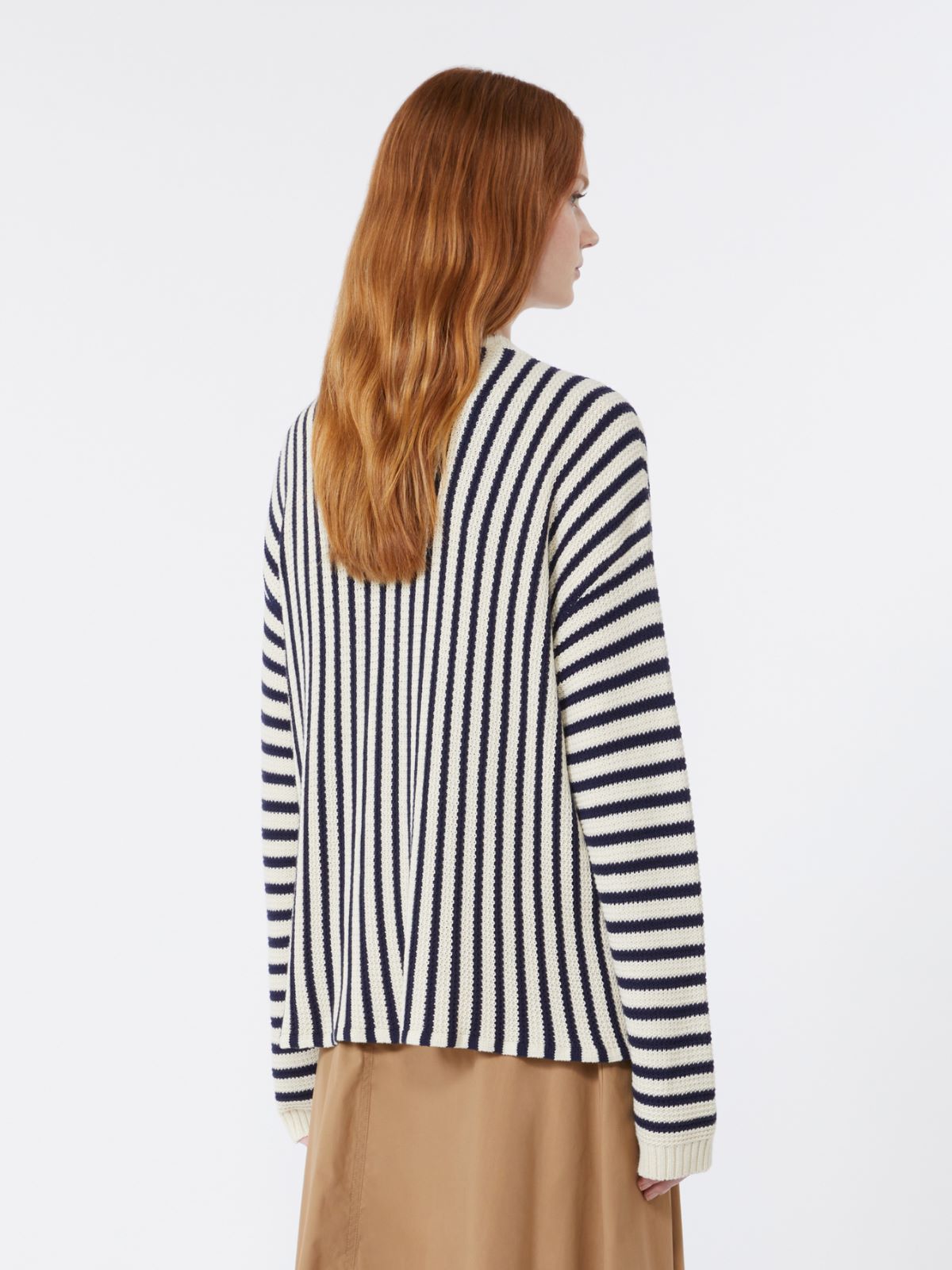 Cotton cordonnet cardigan - NAVY - Weekend - 3