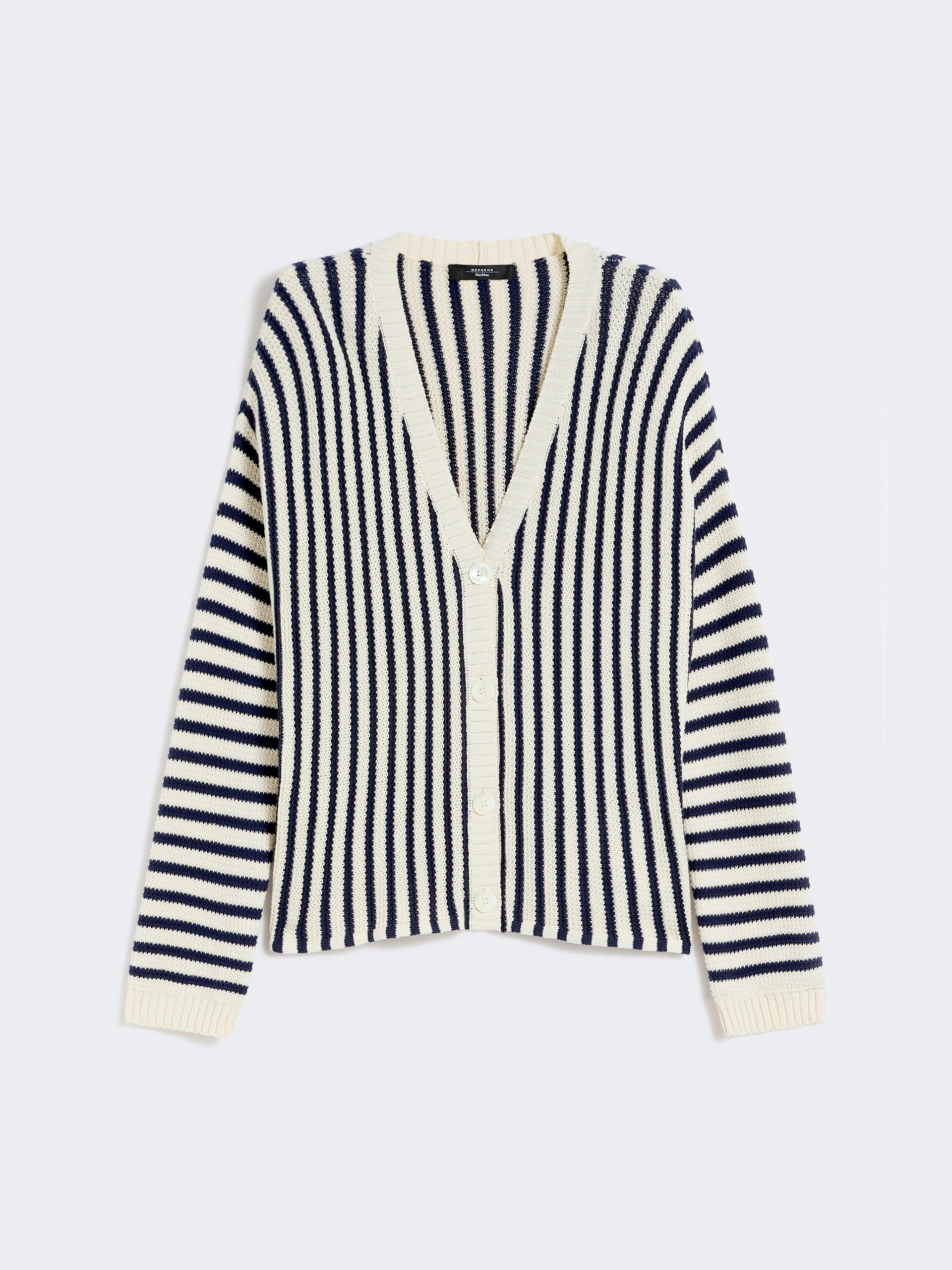 Cotton cordonnet cardigan - NAVY - Weekend Max Mara - 6