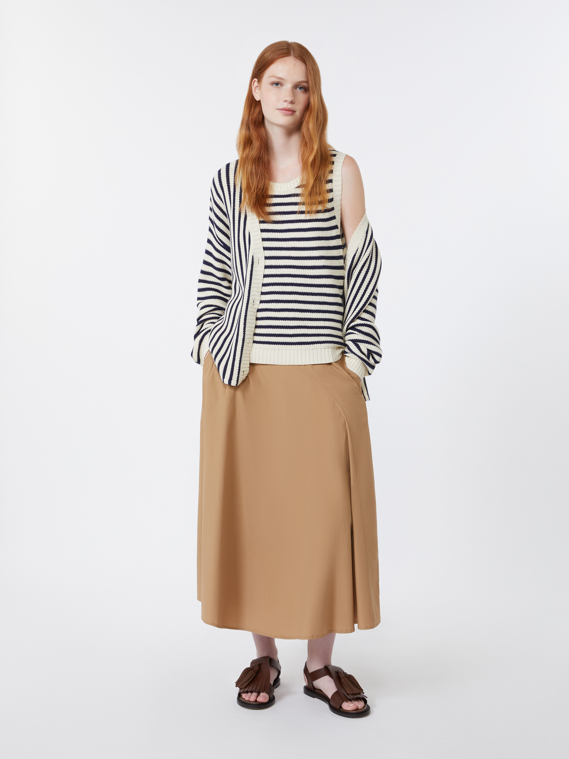 Cotton cordonnet cardigan - NAVY - Weekend Max Mara