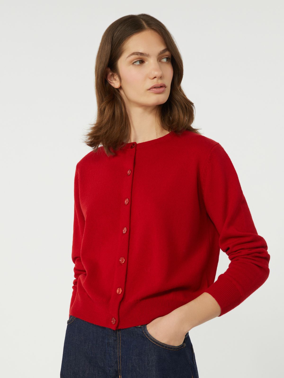 Wool and cashmere cardigan - RED - Weekend - 4