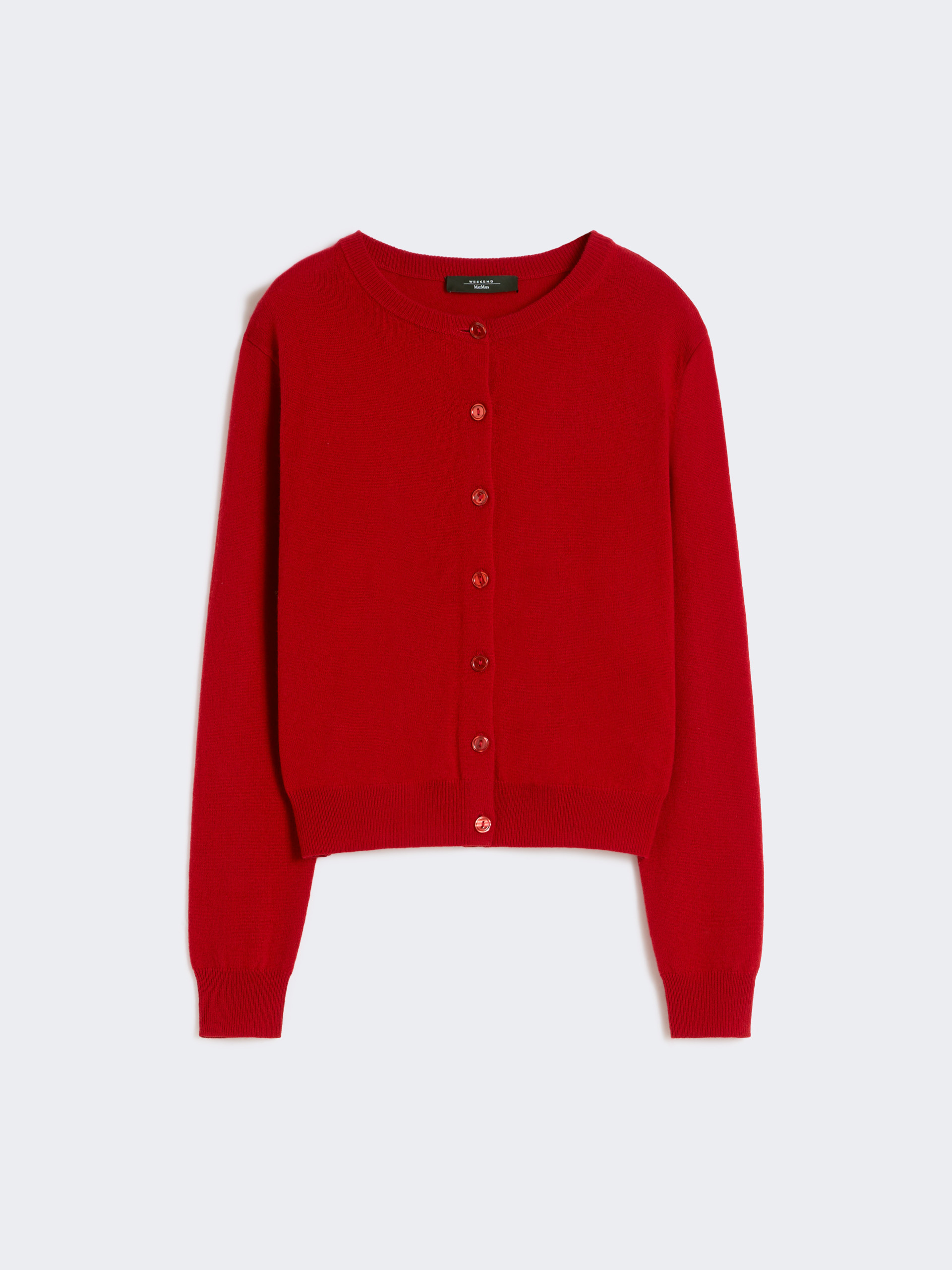 Wool and cashmere cardigan - RED - Weekend Max Mara - 5