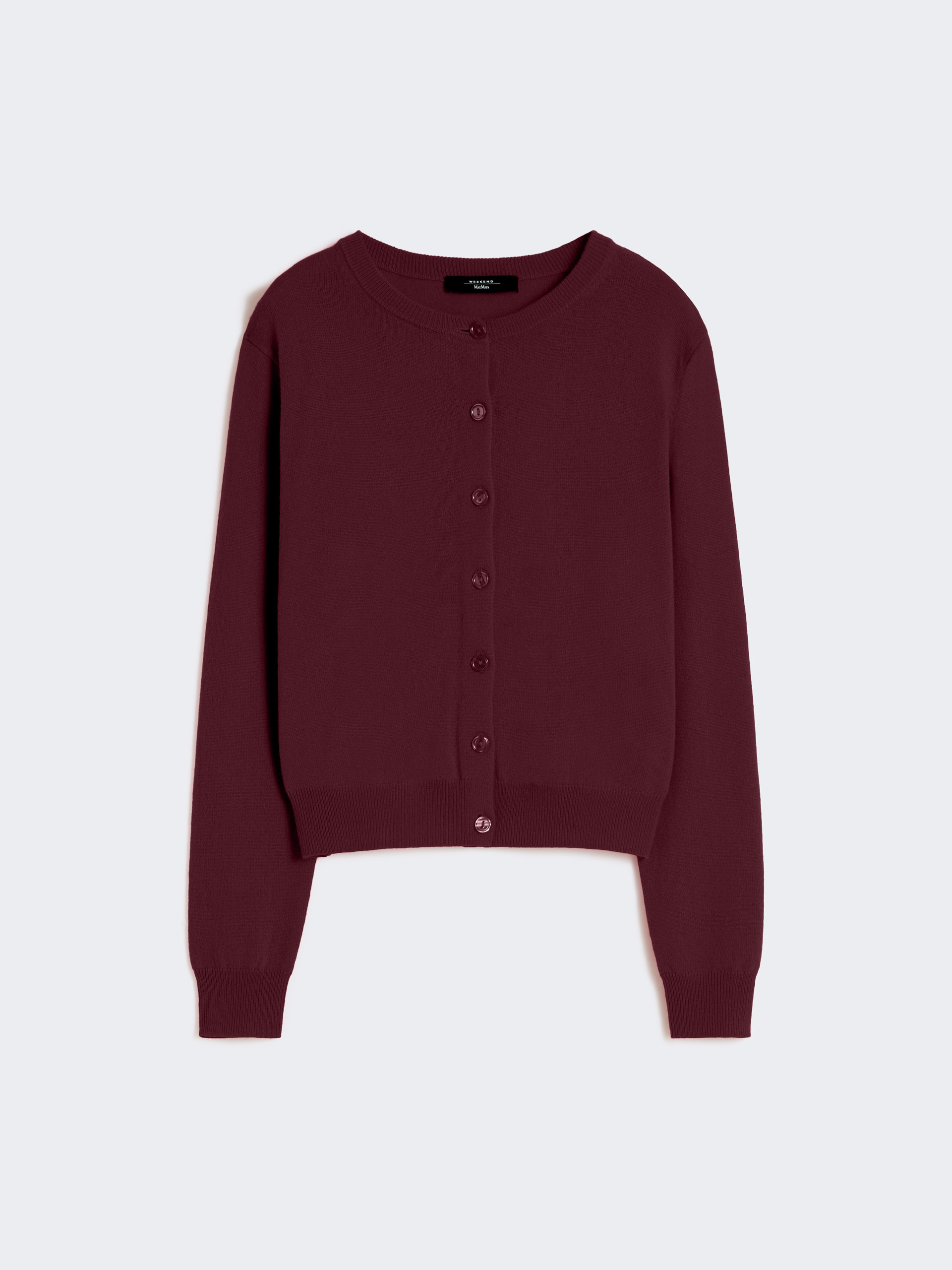 Wool and cashmere cardigan - BORDEAUX - Weekend Max Mara - 5