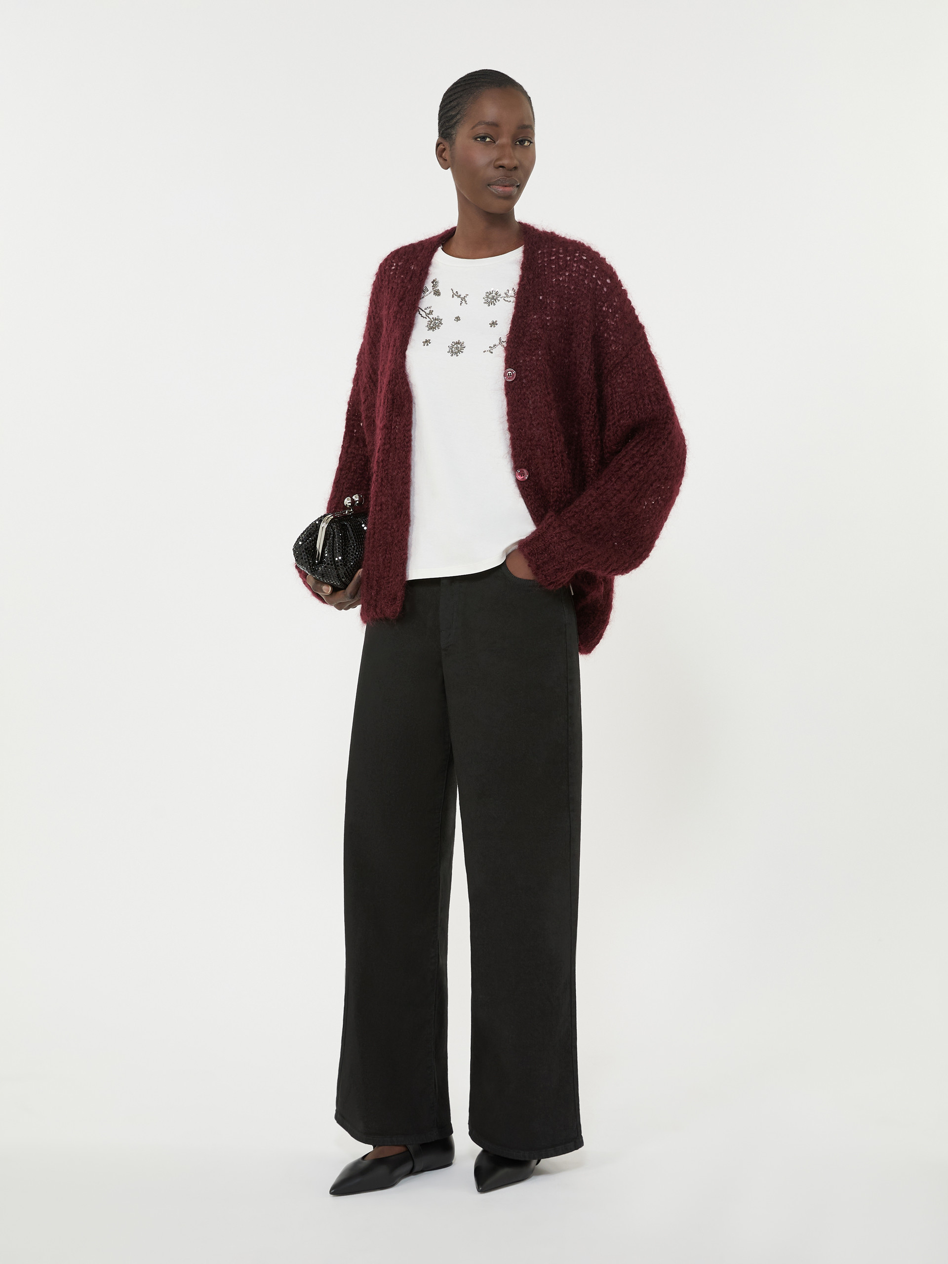 Mohair cardigan - BORDEAUX - Weekend Max Mara