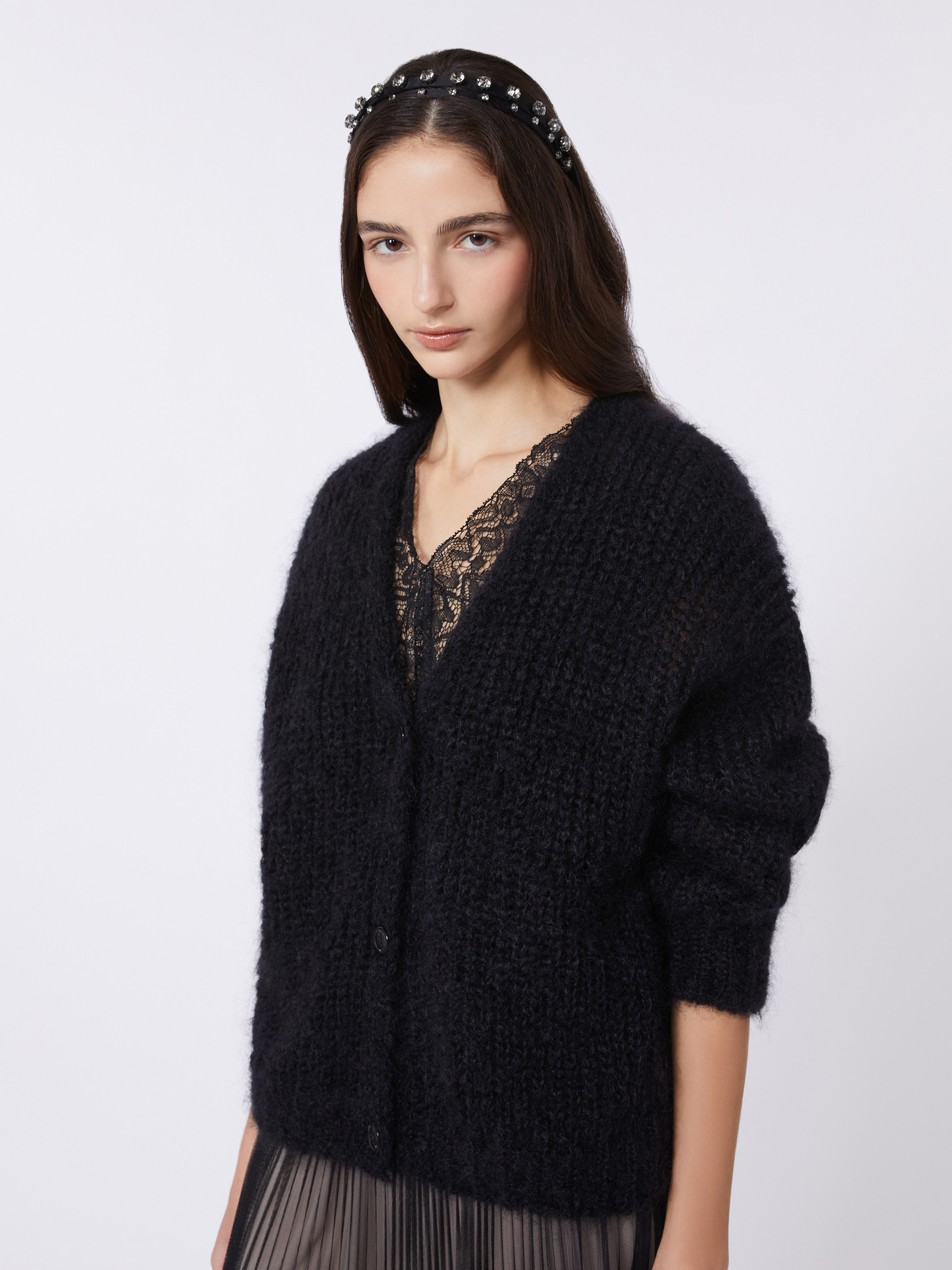 Mohair cardigan - BLACK - Weekend Max Mara - 4