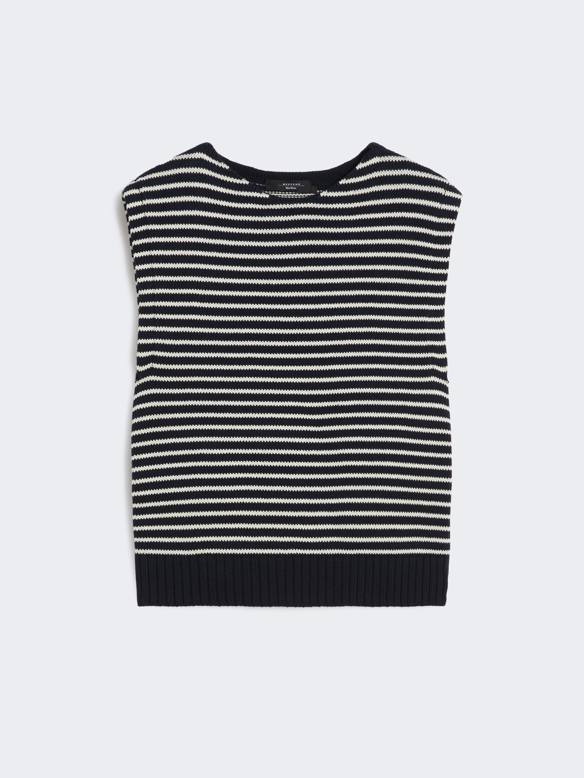 Cotton yarn gilet - NAVY - Weekend Max Mara - 5