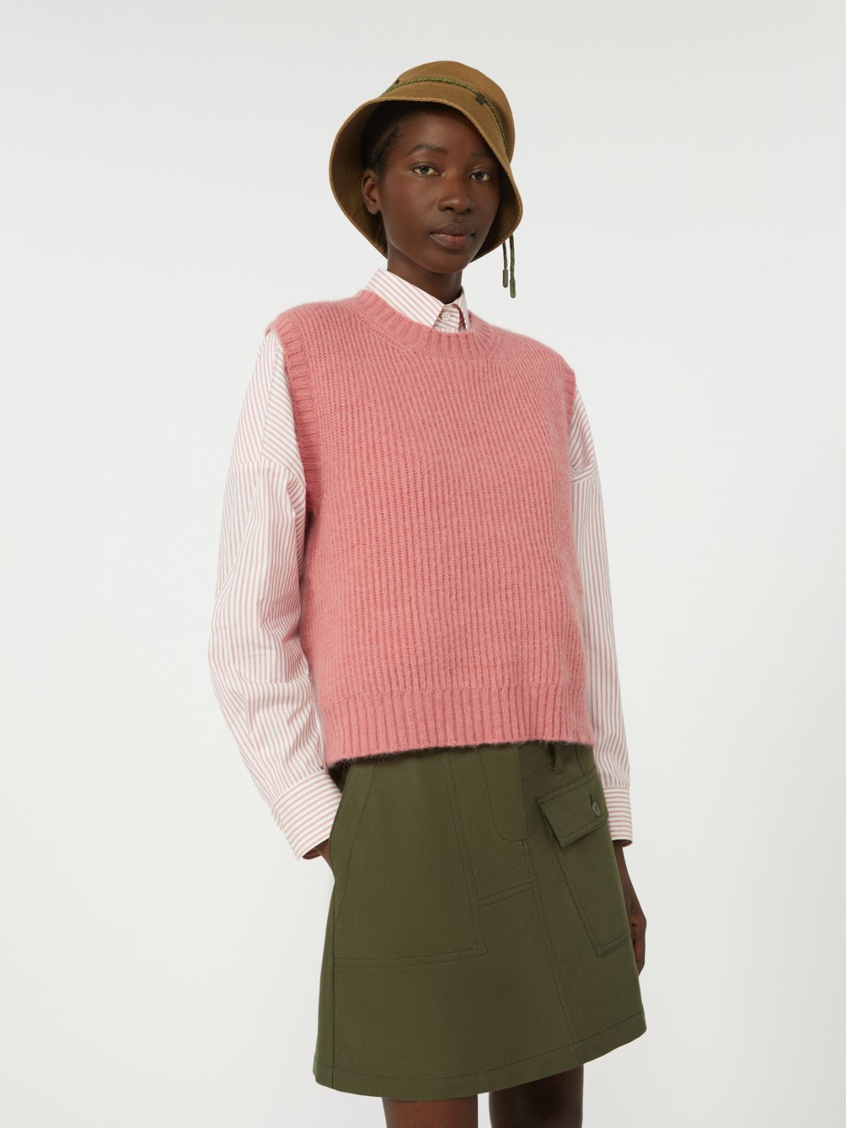 Mohair-blend gilet - ANTIQUE ROSE - Weekend - 4