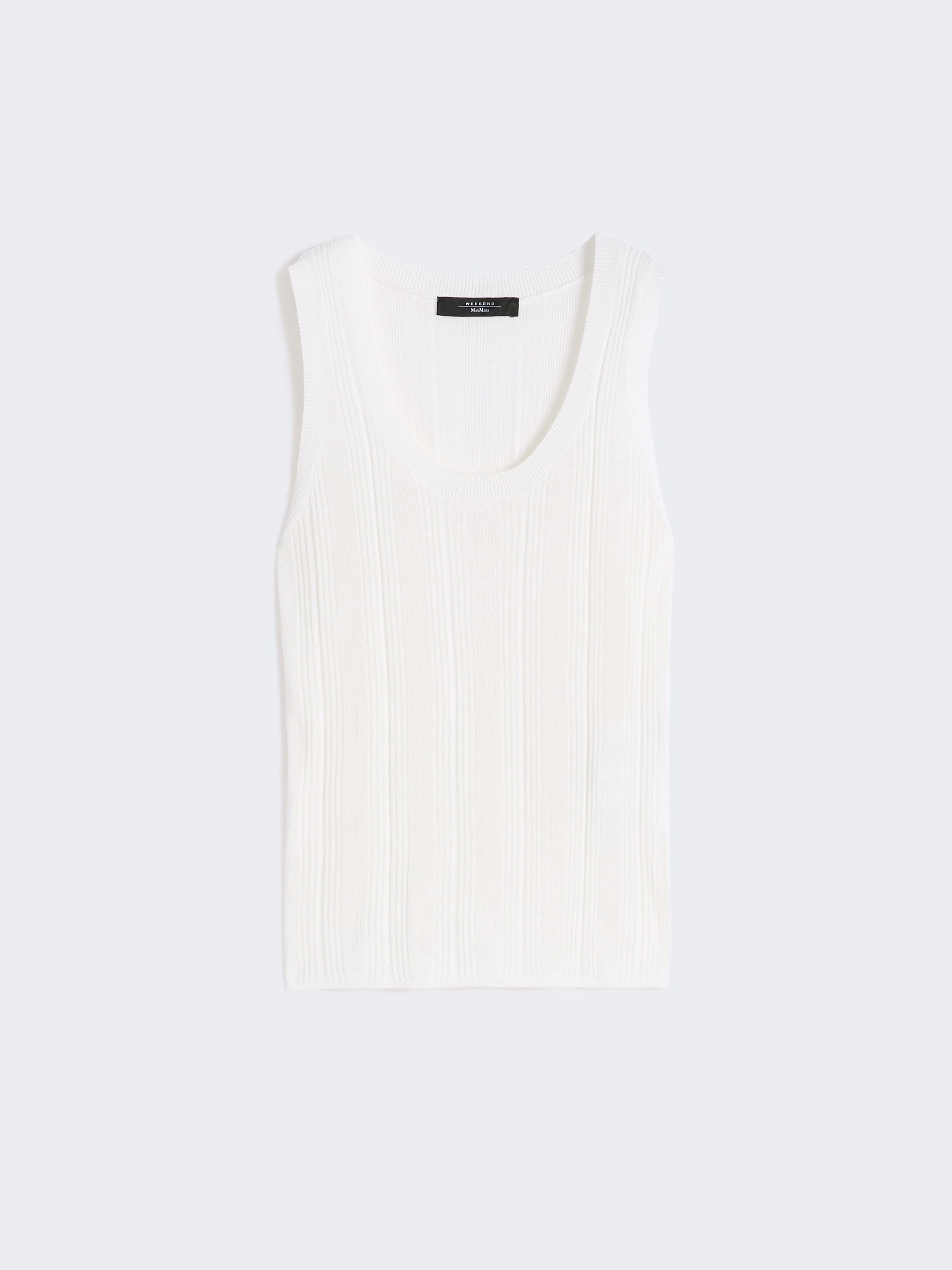 Viscose yarn sleeveless jumper - WHITE - Weekend Max Mara - 5