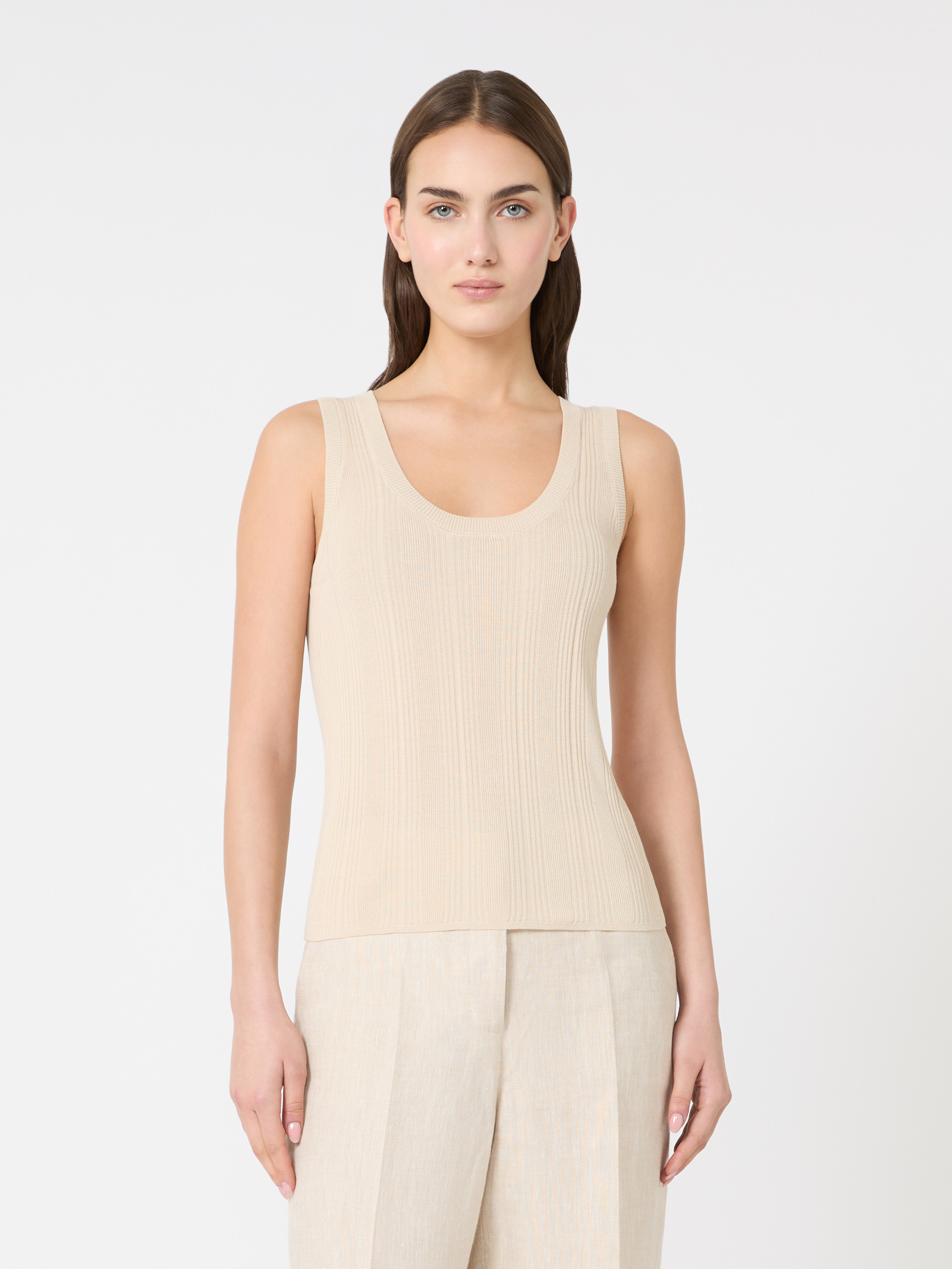 Viscose yarn sleeveless jumper - BEIGE - Weekend Max Mara - 2