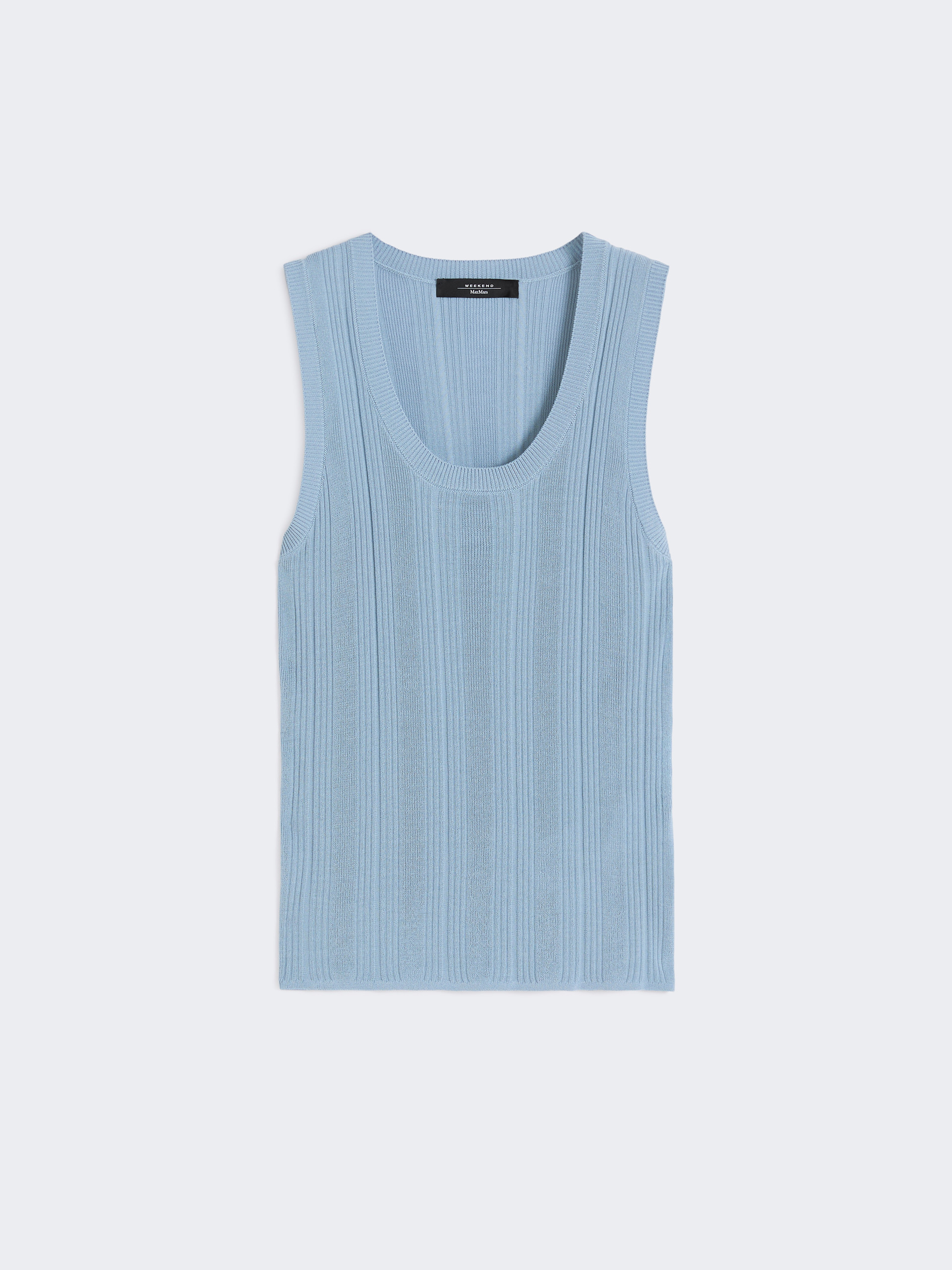 Viscose yarn sleeveless jumper - LIGHT BLUE - Weekend Max Mara - 5