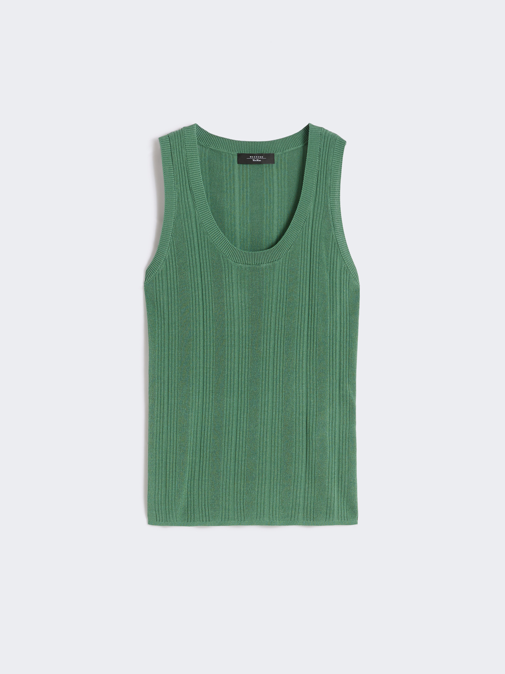 Viscose yarn sleeveless jumper - GREEN - Weekend Max Mara - 5