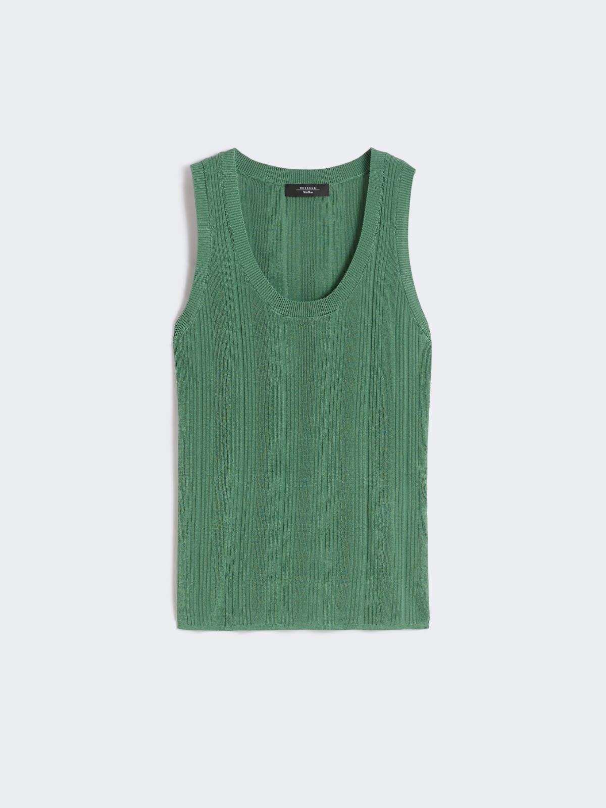 Viscose yarn sleeveless jumper - GREEN - Weekend - 5