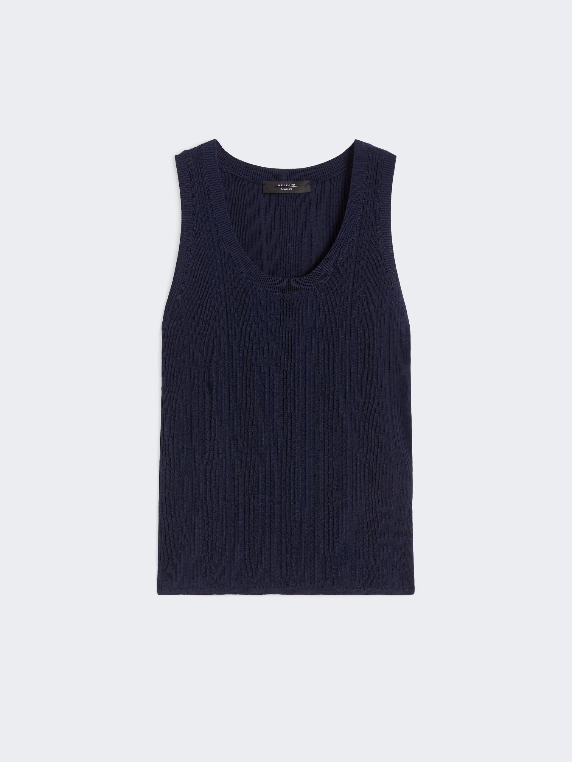 Viscose yarn sleeveless jumper - NAVY - Weekend Max Mara - 5