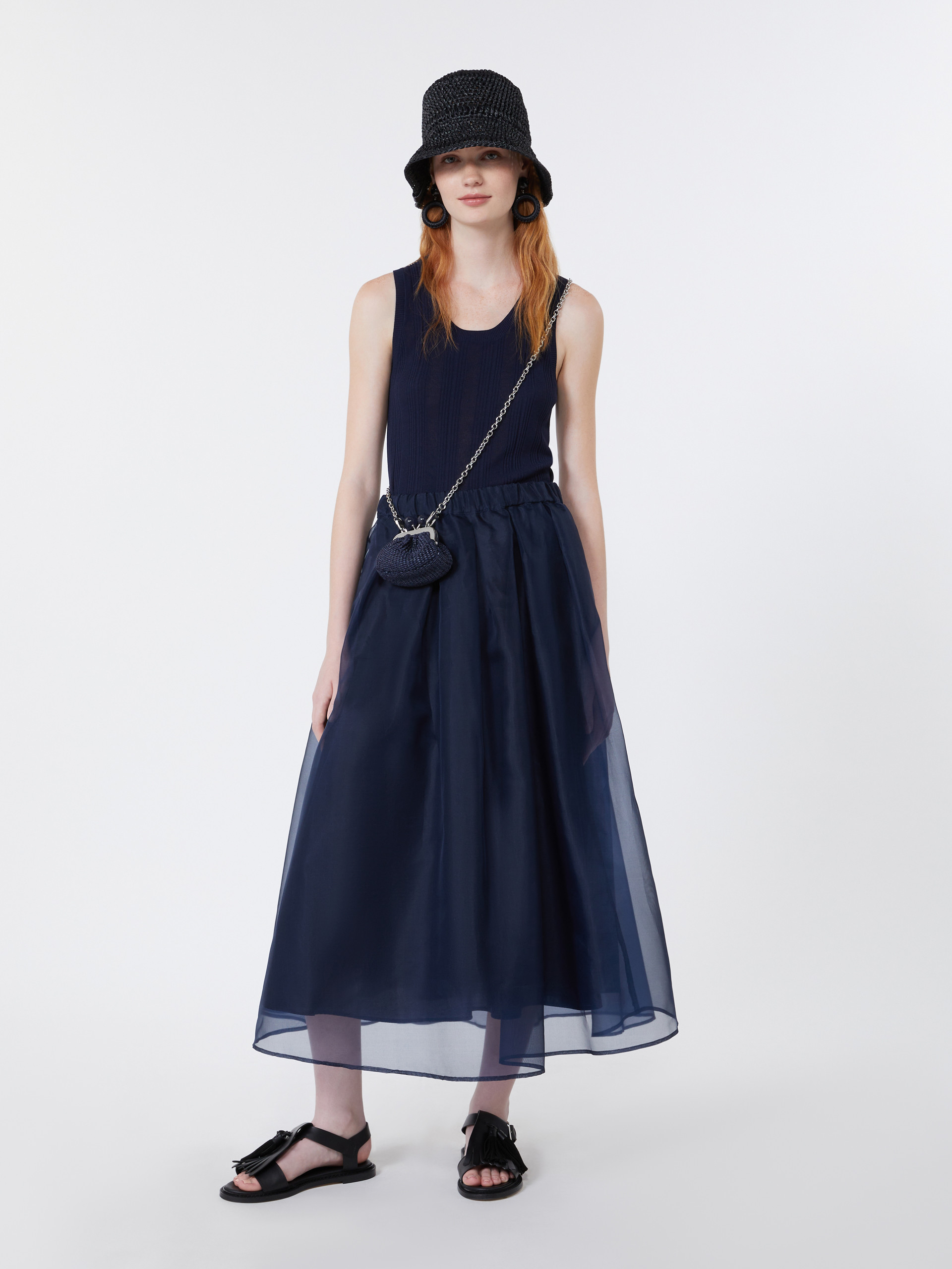 Viscose yarn sleeveless jumper - NAVY - Weekend Max Mara