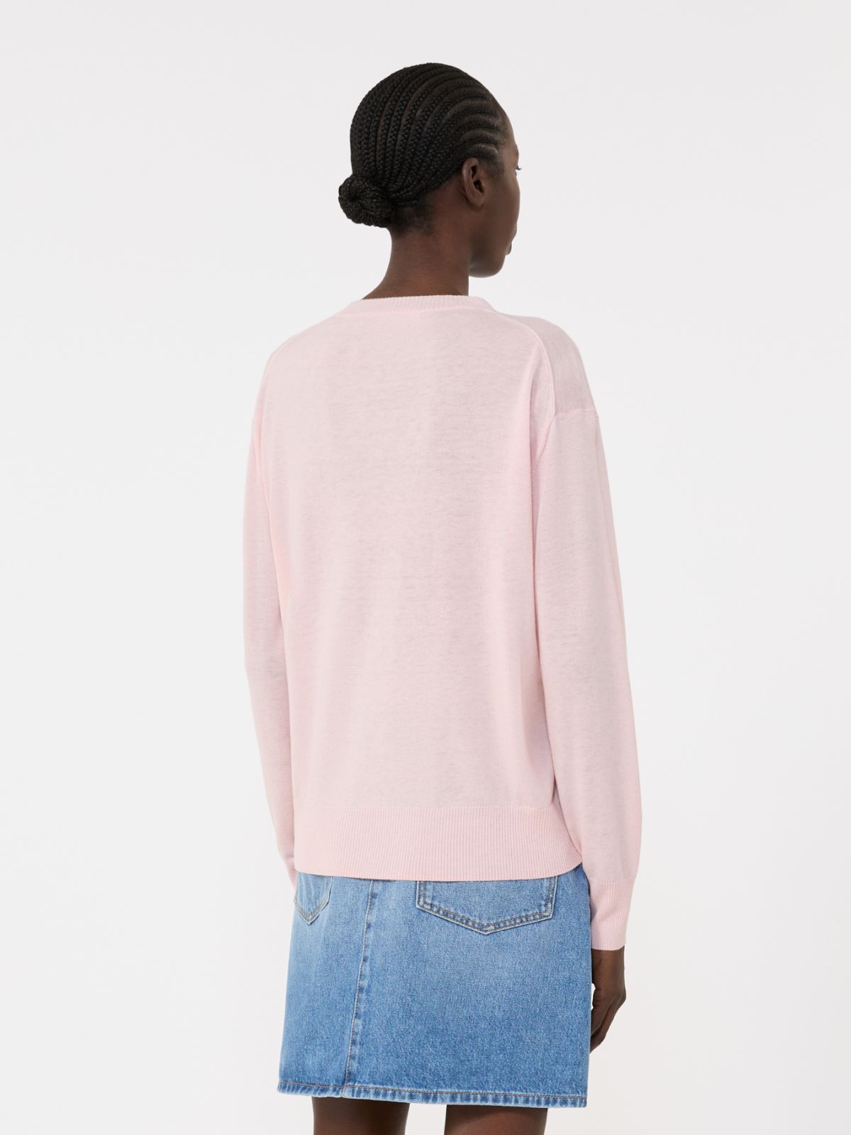 Wool and cashmere basic sweater - PINK - Weekend - 3