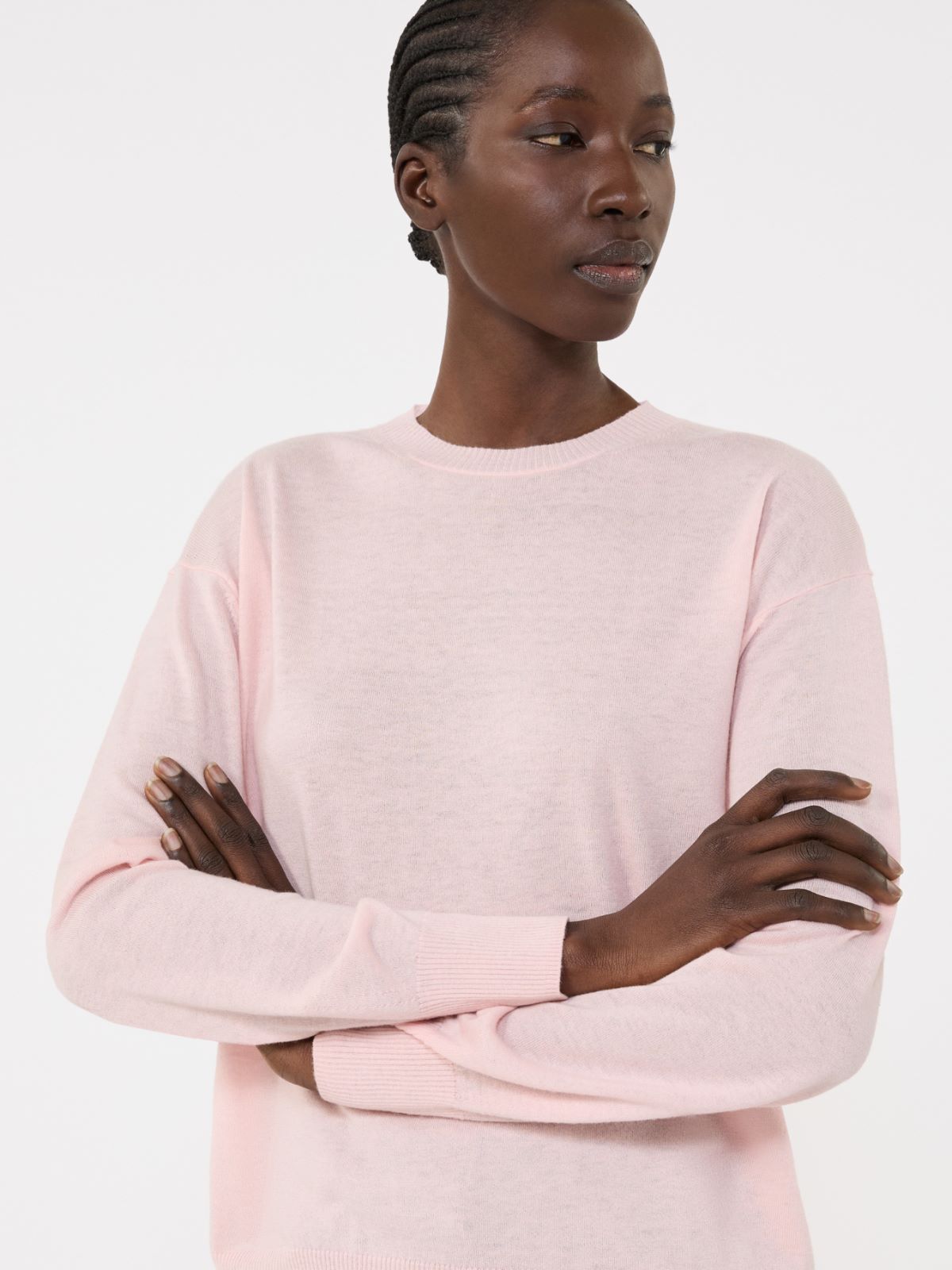 Wool and cashmere basic sweater - PINK - Weekend - 4