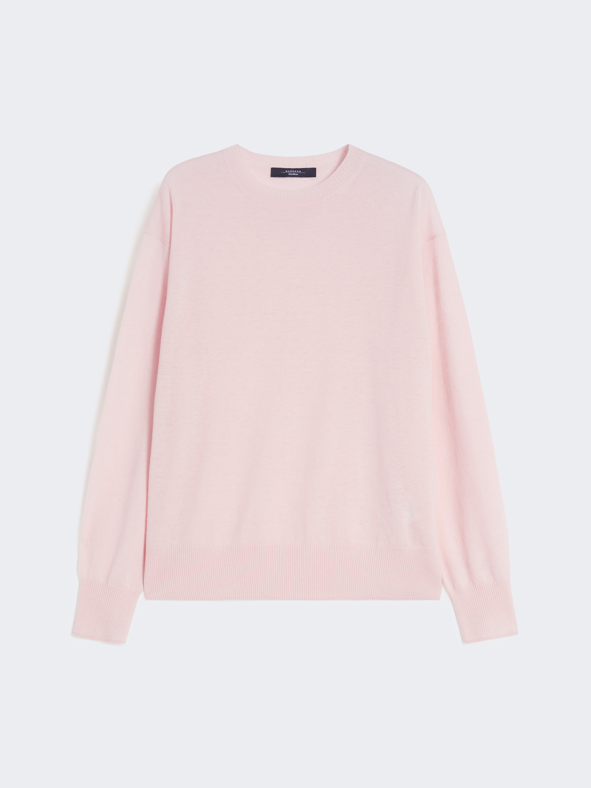 Wool and cashmere basic sweater, pink | Weekend Max Mara