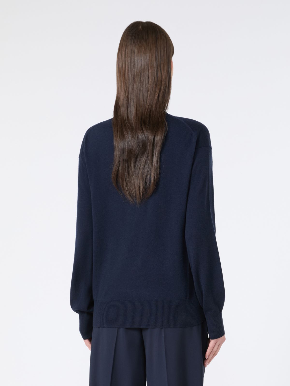 Wool and cashmere basic sweater - NAVY - Weekend - 3