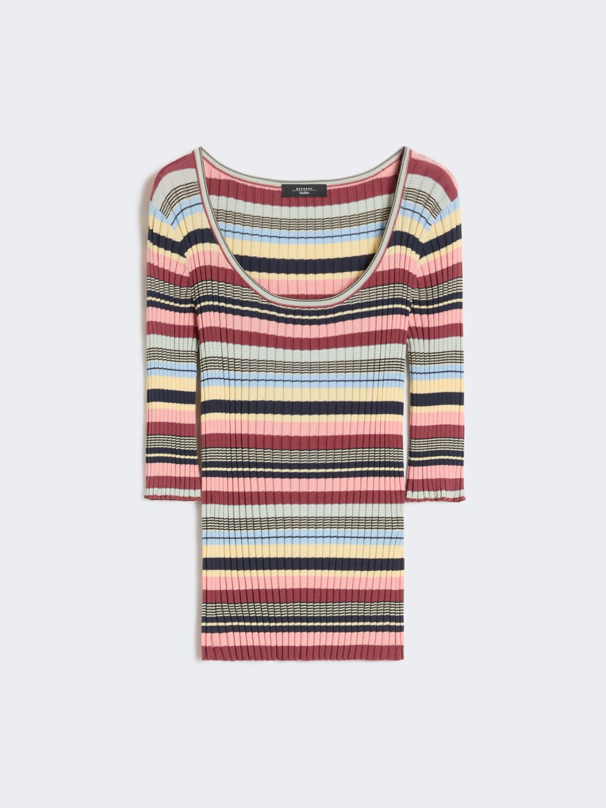 Stretch viscose yarn ribbed jumper - MULTICOLOUR - Weekend - 5