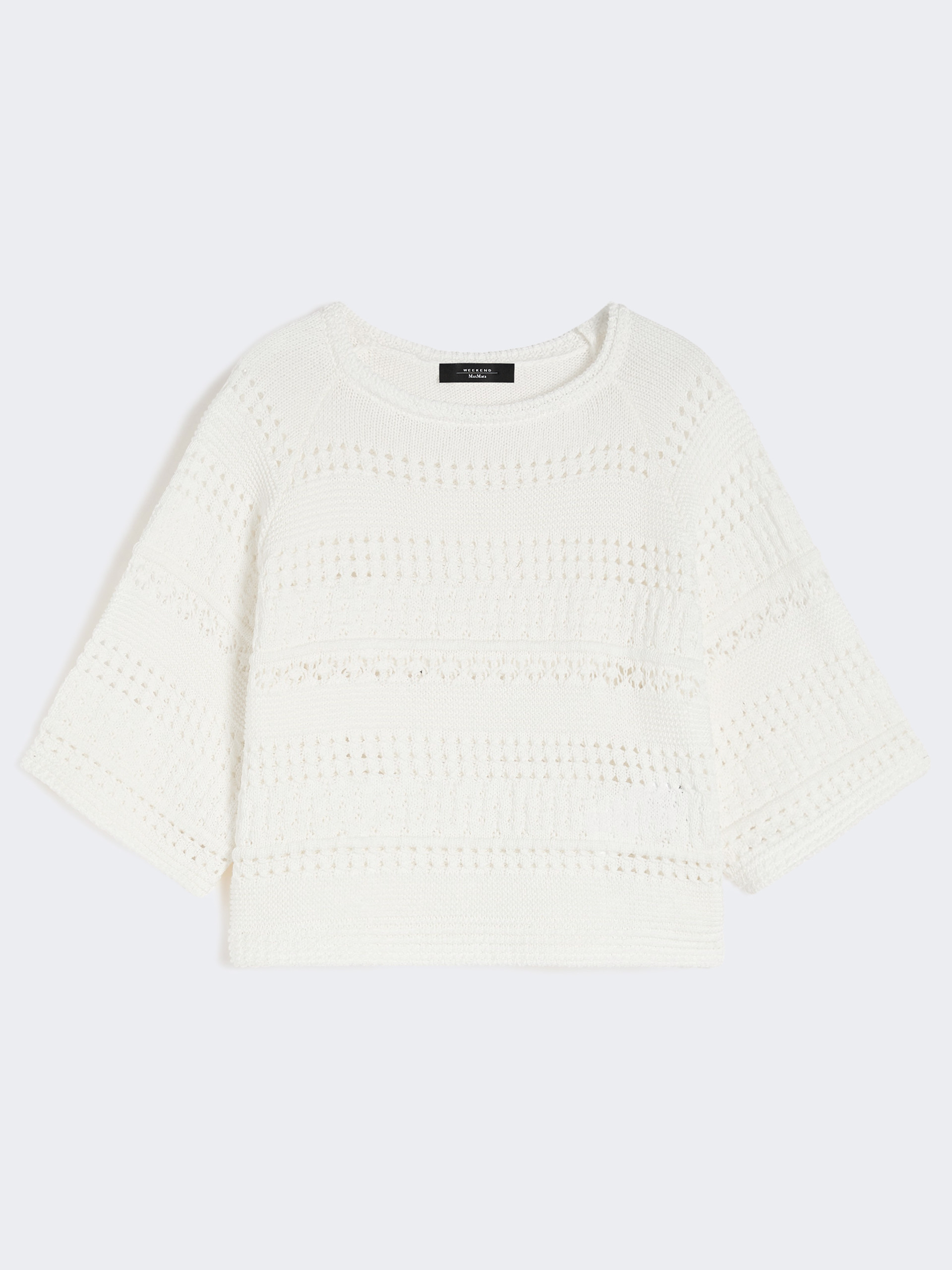 Crochet cotton sweater, ivory | Weekend Max Mara